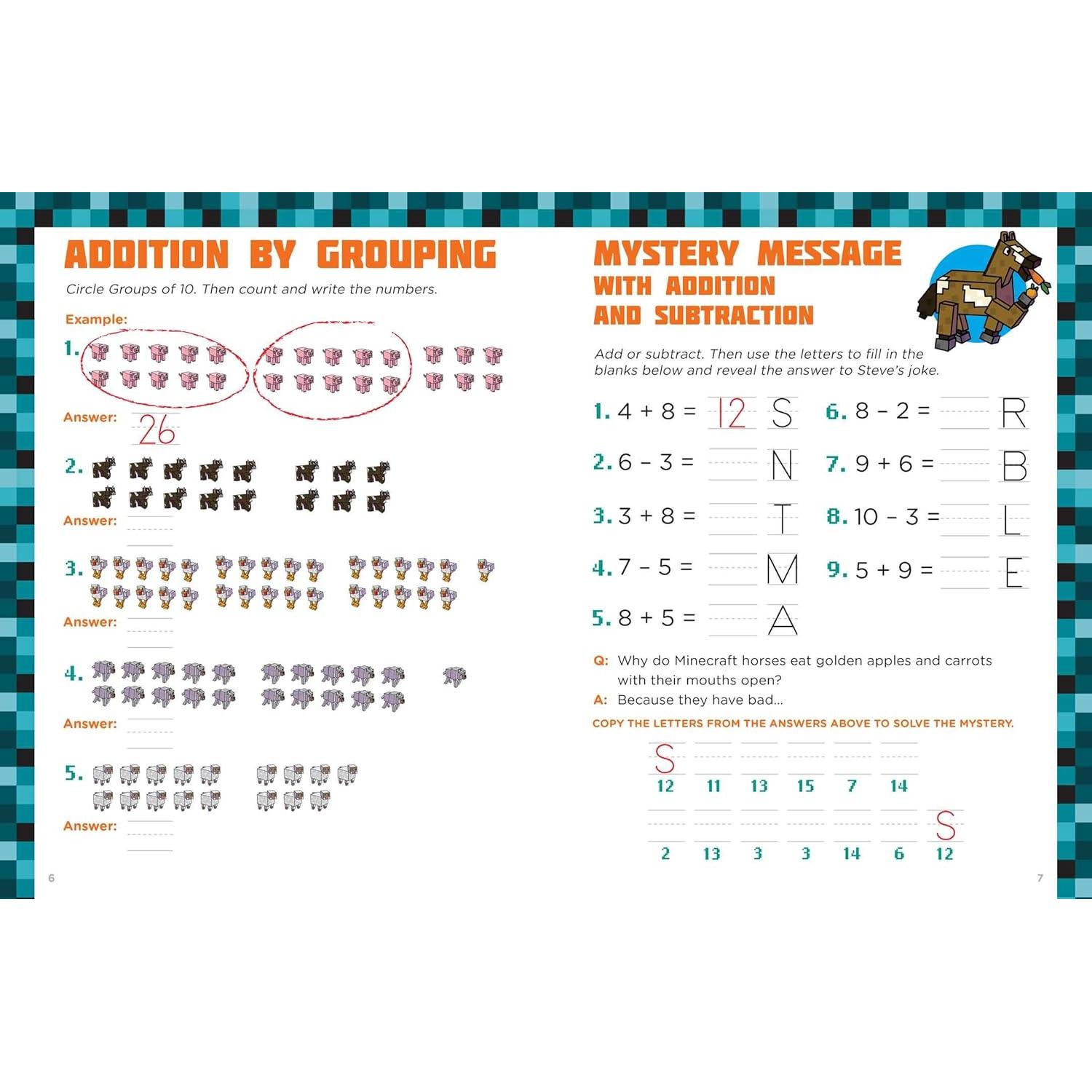 The Best and Biggest Fun Workbook for Minecrafters Grades 1 & 2: An Unofficial Learning Adventure for Minecrafters