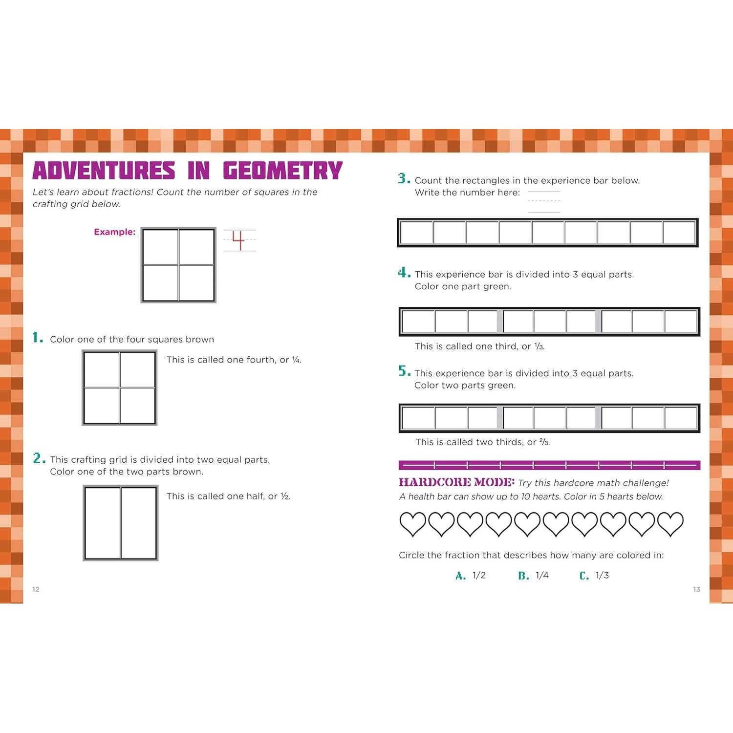 The Best and Biggest Fun Workbook for Minecrafters Grades 1 & 2: An Unofficial Learning Adventure for Minecrafters