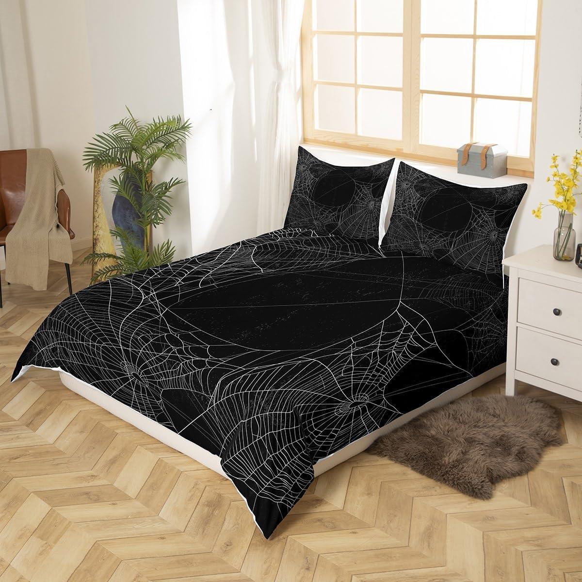 Juego de Funda de Edredón King Castle Fairy Telaraña Negra