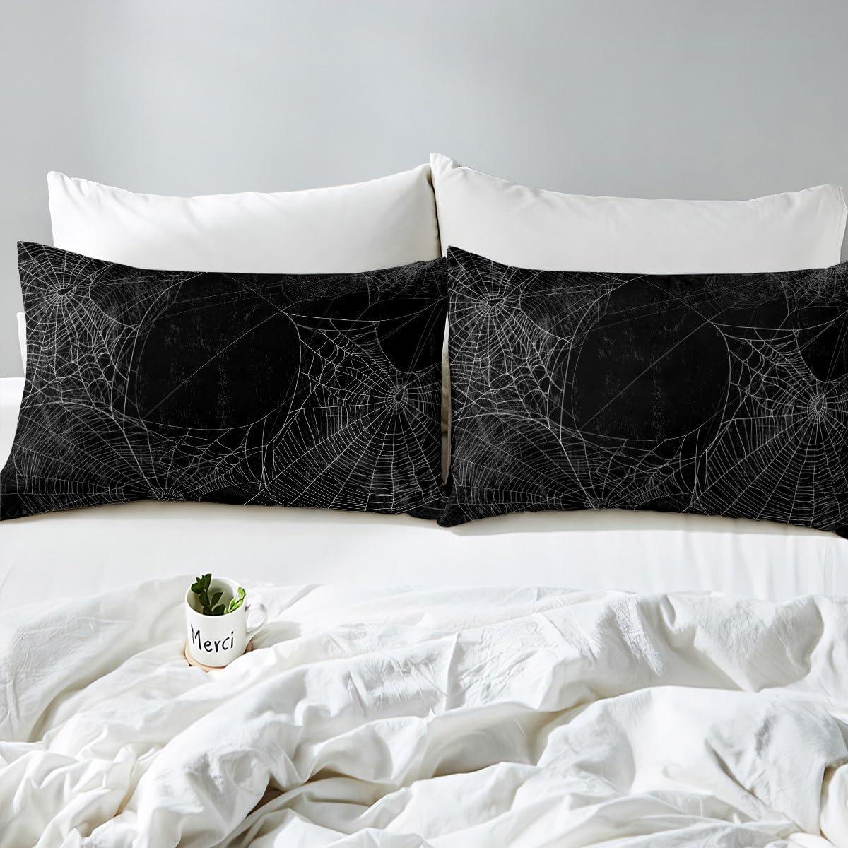 Juego de Funda de Edredón King Castle Fairy Telaraña Negra