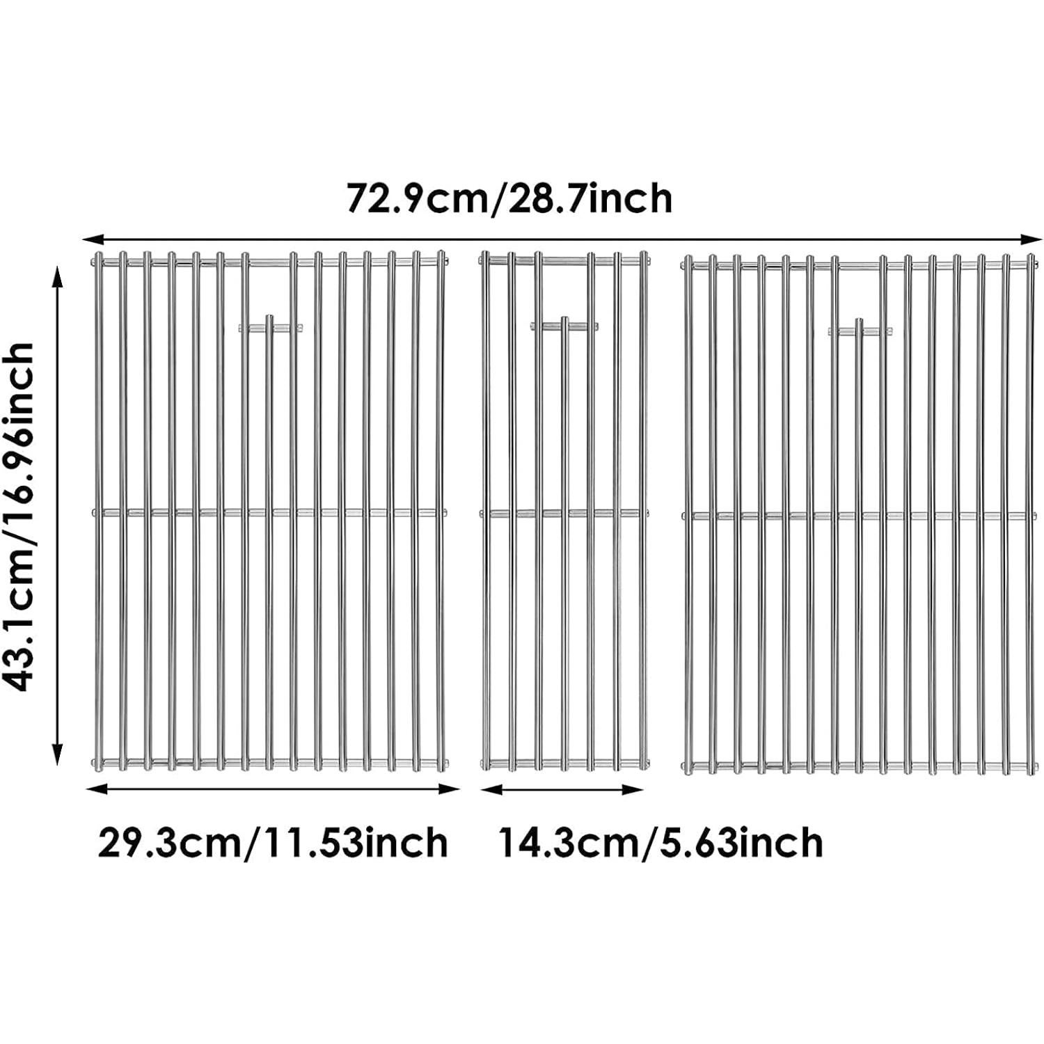 Rejilla de Parrilla Uniflasy para Nexgrill 720-0882A 5 Quemadores