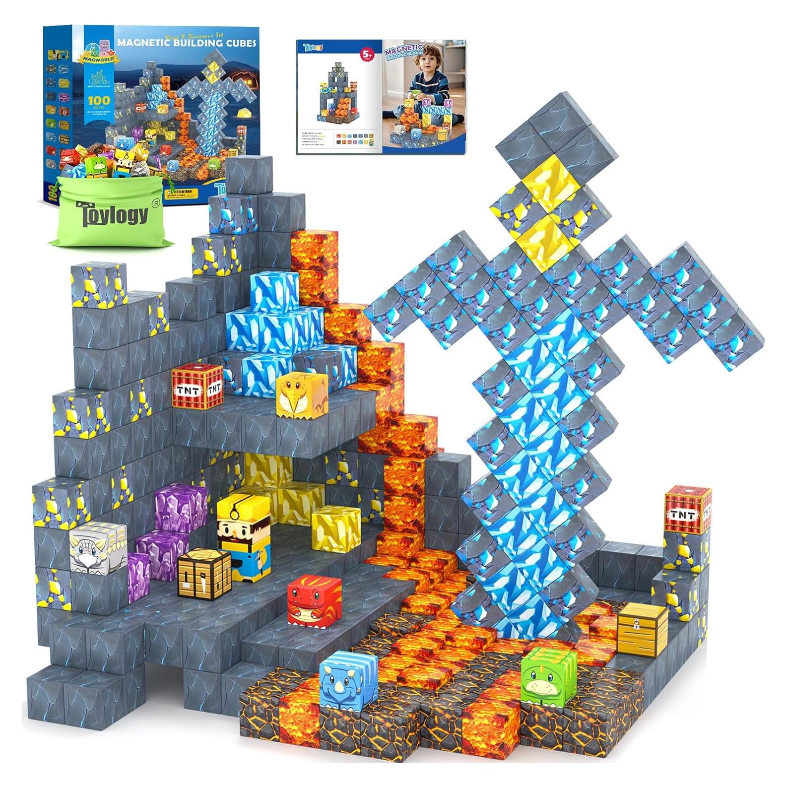 Bloques Magnéticos Toylogy 100 Piezas Mundo Jurásico Espada