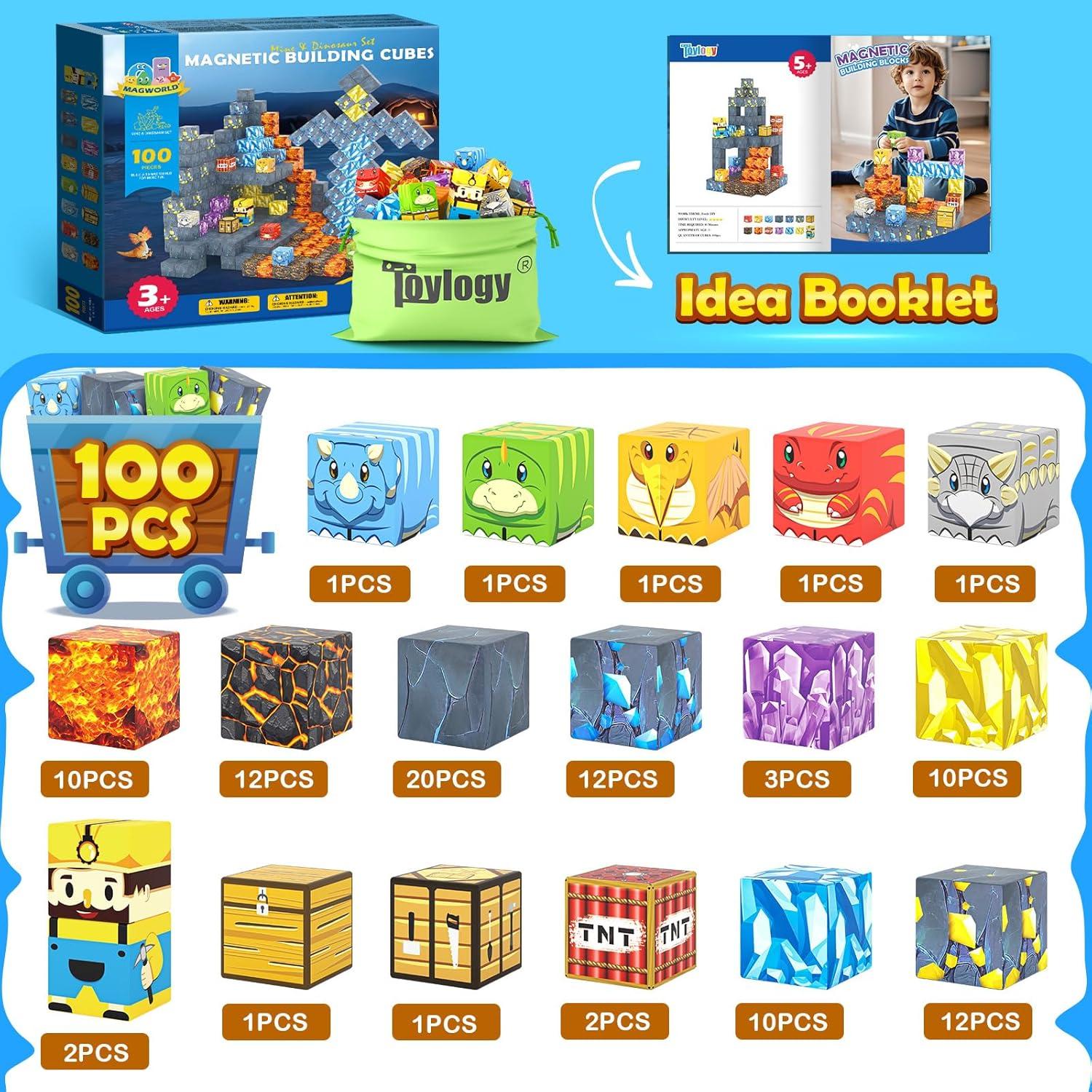 Bloques Magnéticos Toylogy 100 Piezas Mundo Jurásico Espada