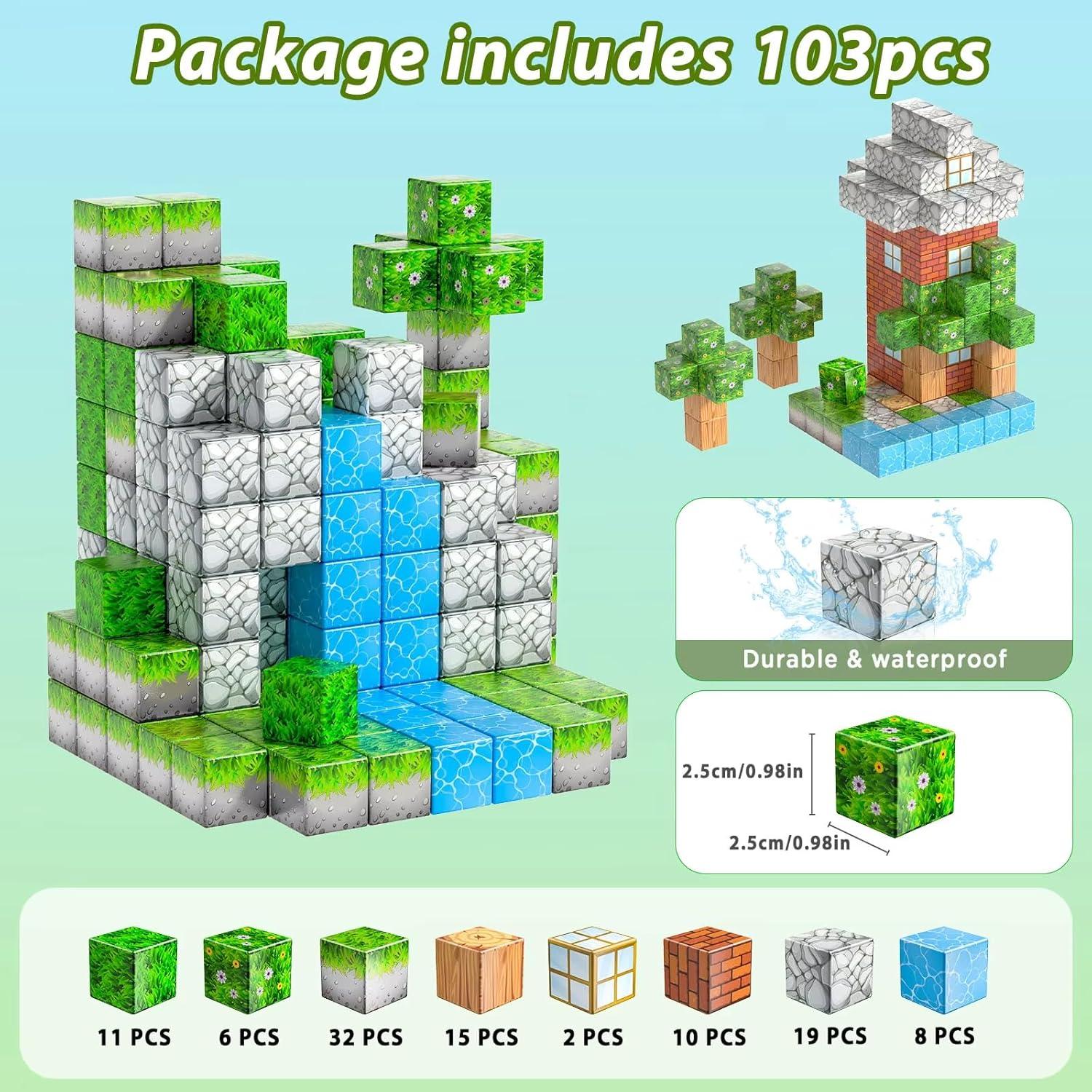 Bloques Magnéticos 103PCS Shenzen - Juguetes STEM 6.35cm