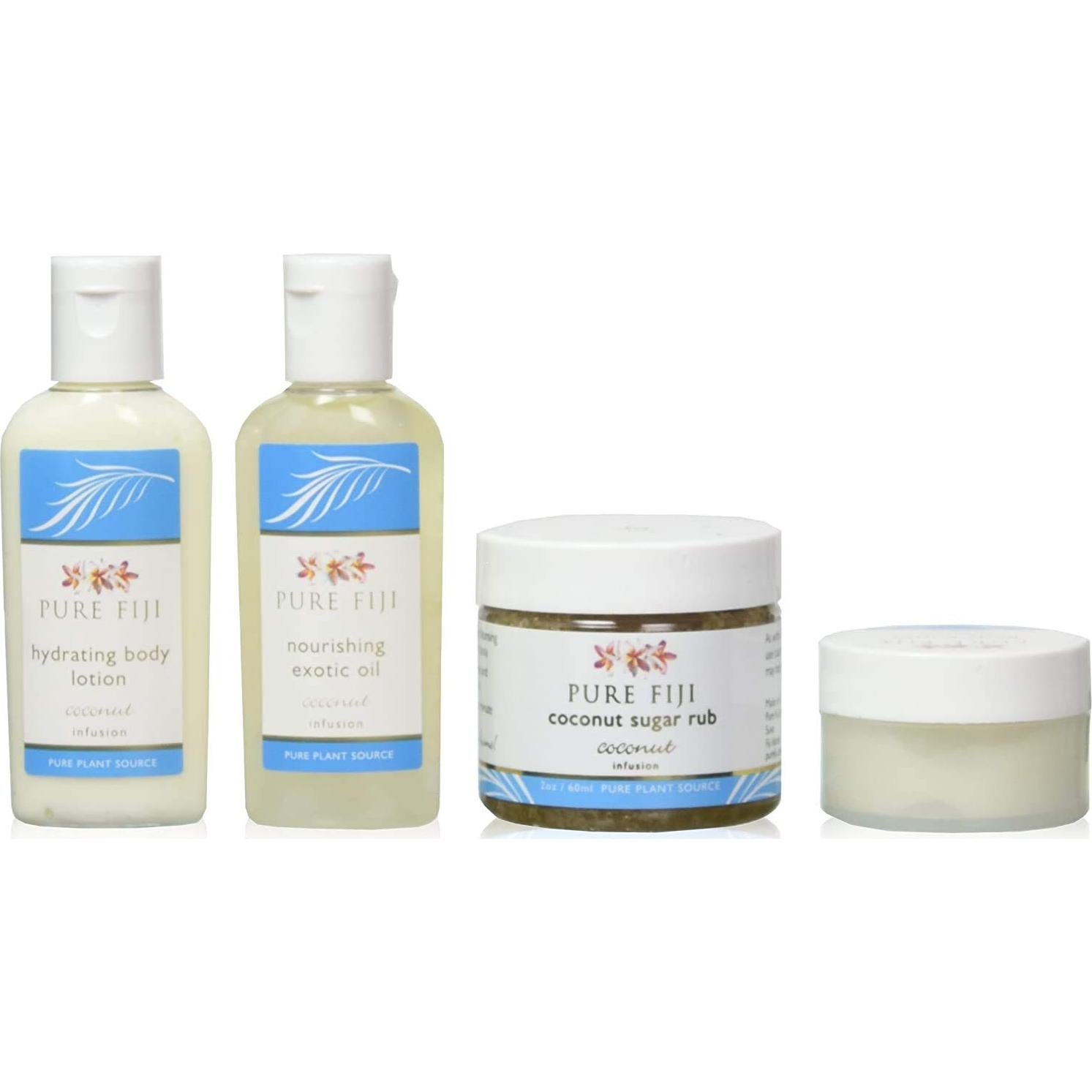 Caja de Regalo Spa Pure Fiji 4 Piezas - Exfoliante, Aceite, Manteca, Loción Coco