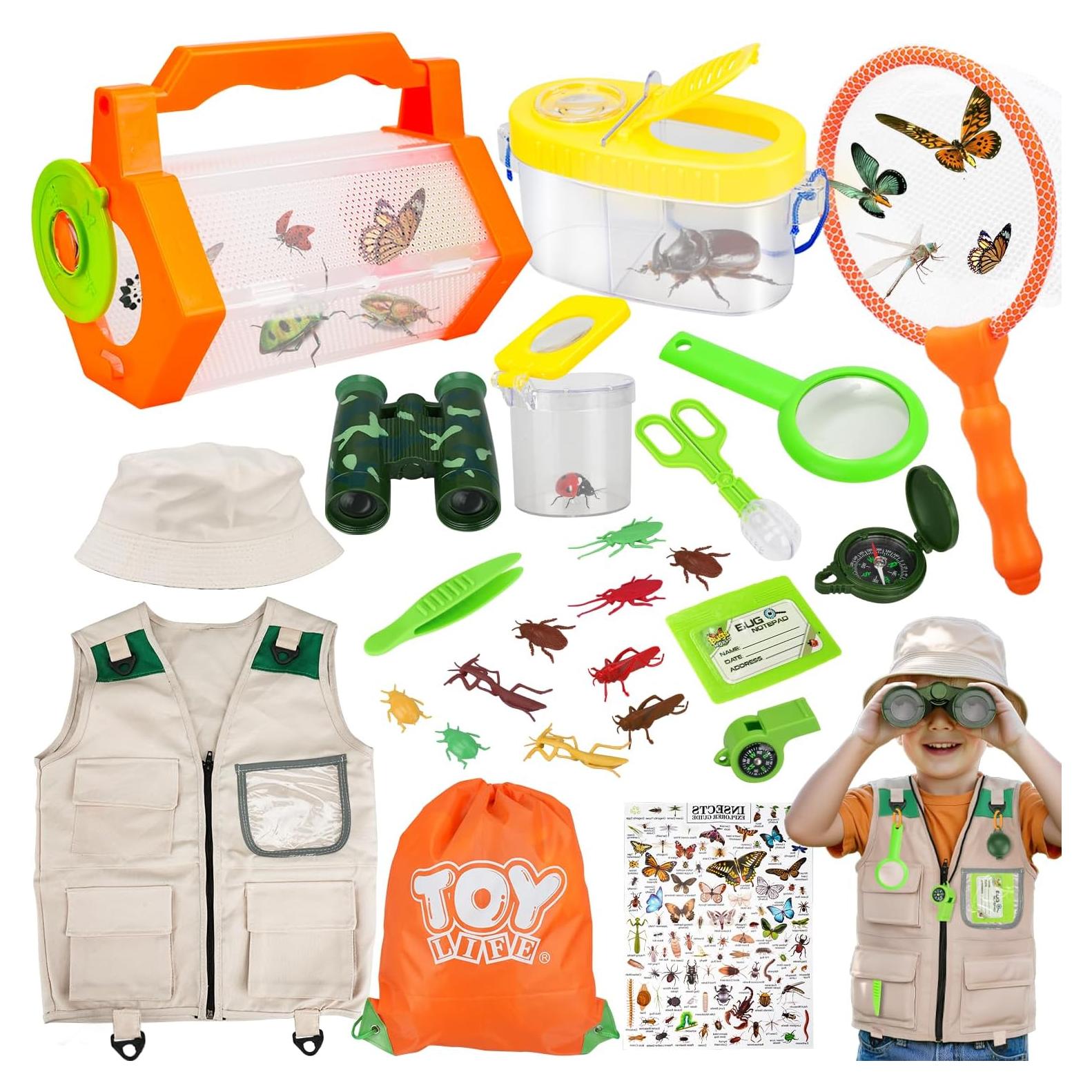 Kit de Explorador TOY Life para Niños 3-12 Años con Binoculares