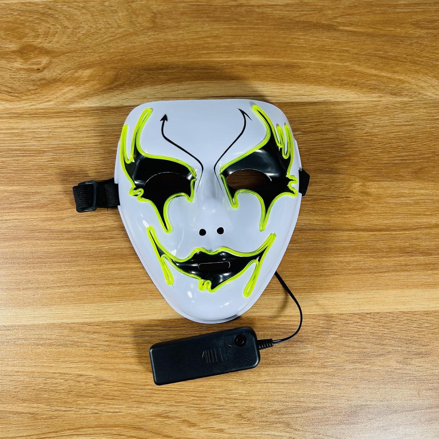 Máscara de Purga LED Halloween Verde - Brillante y Espeluznante