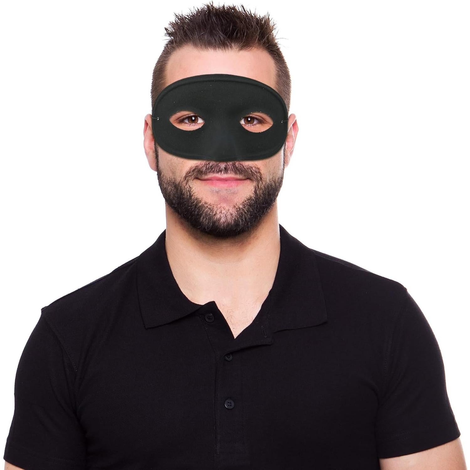 Máscara de Ojos Negra Skeleteen para Disfraces - Unisex