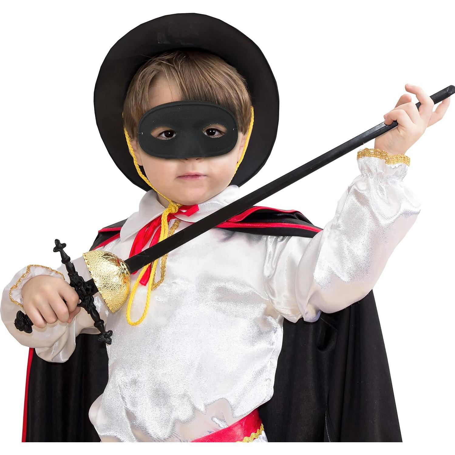 Máscara de Ojos Negra Skeleteen para Disfraces - Unisex