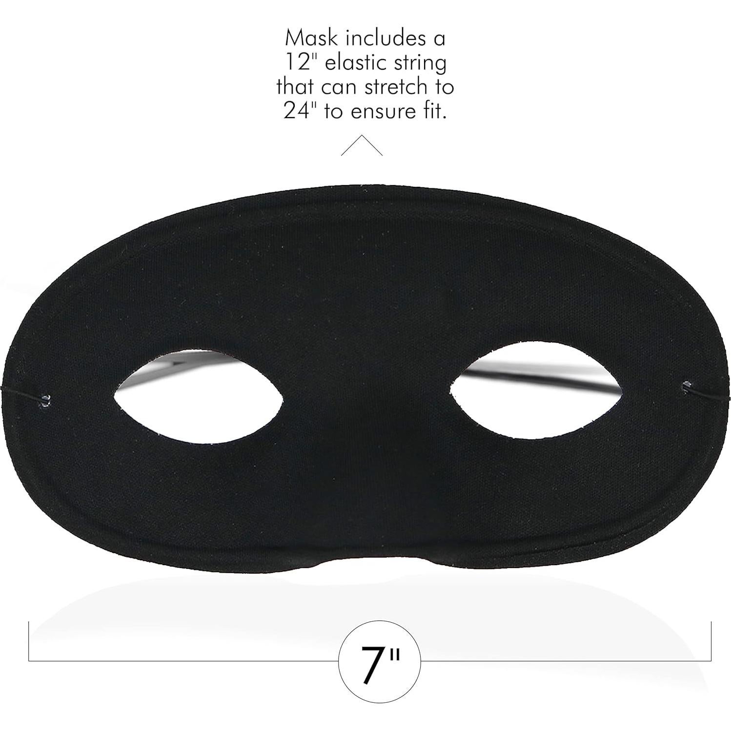 Máscara de Ojos Negra Skeleteen para Disfraces - Unisex