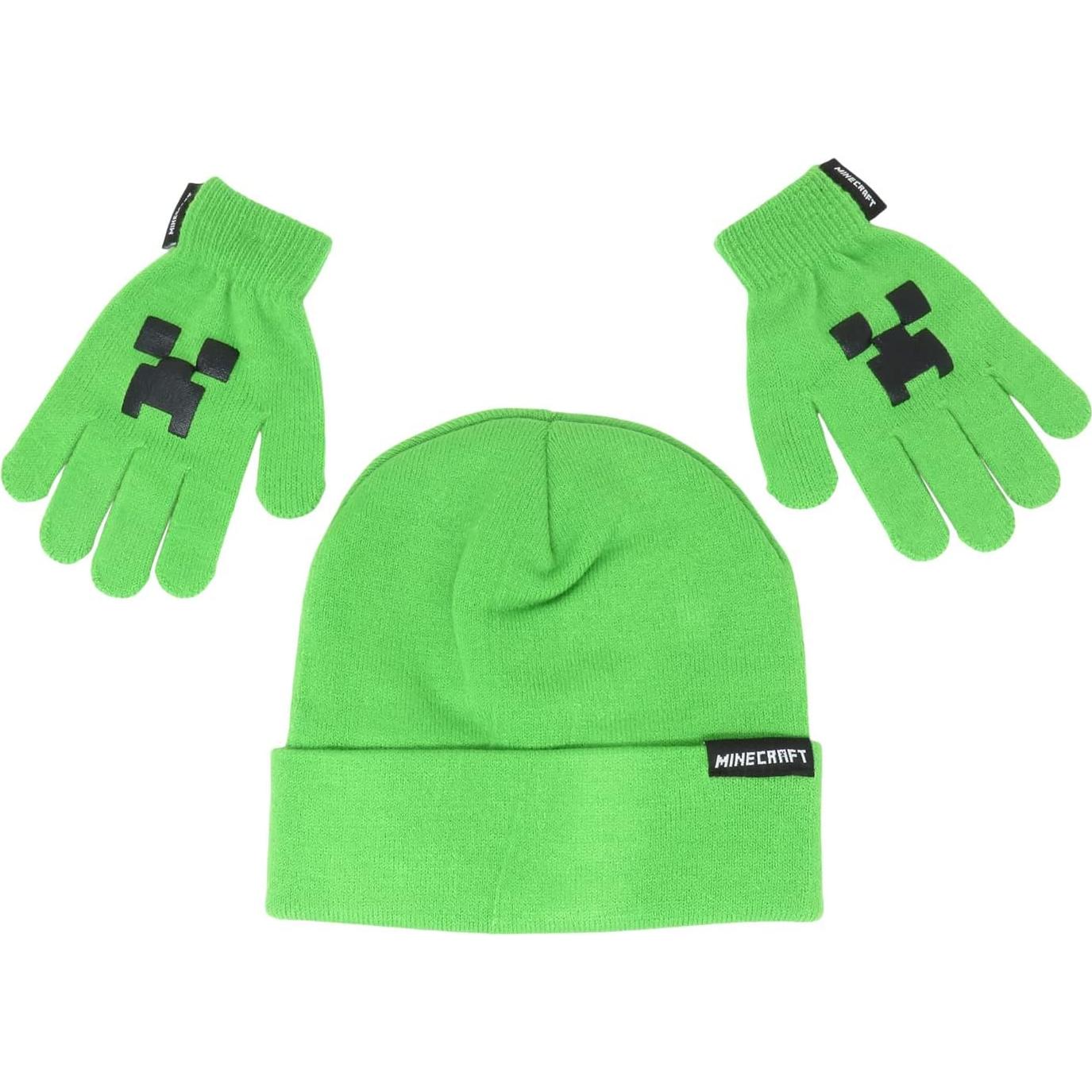 Disfraz Creeper Minecraft para Niños - Gorro y Guantes Verdes