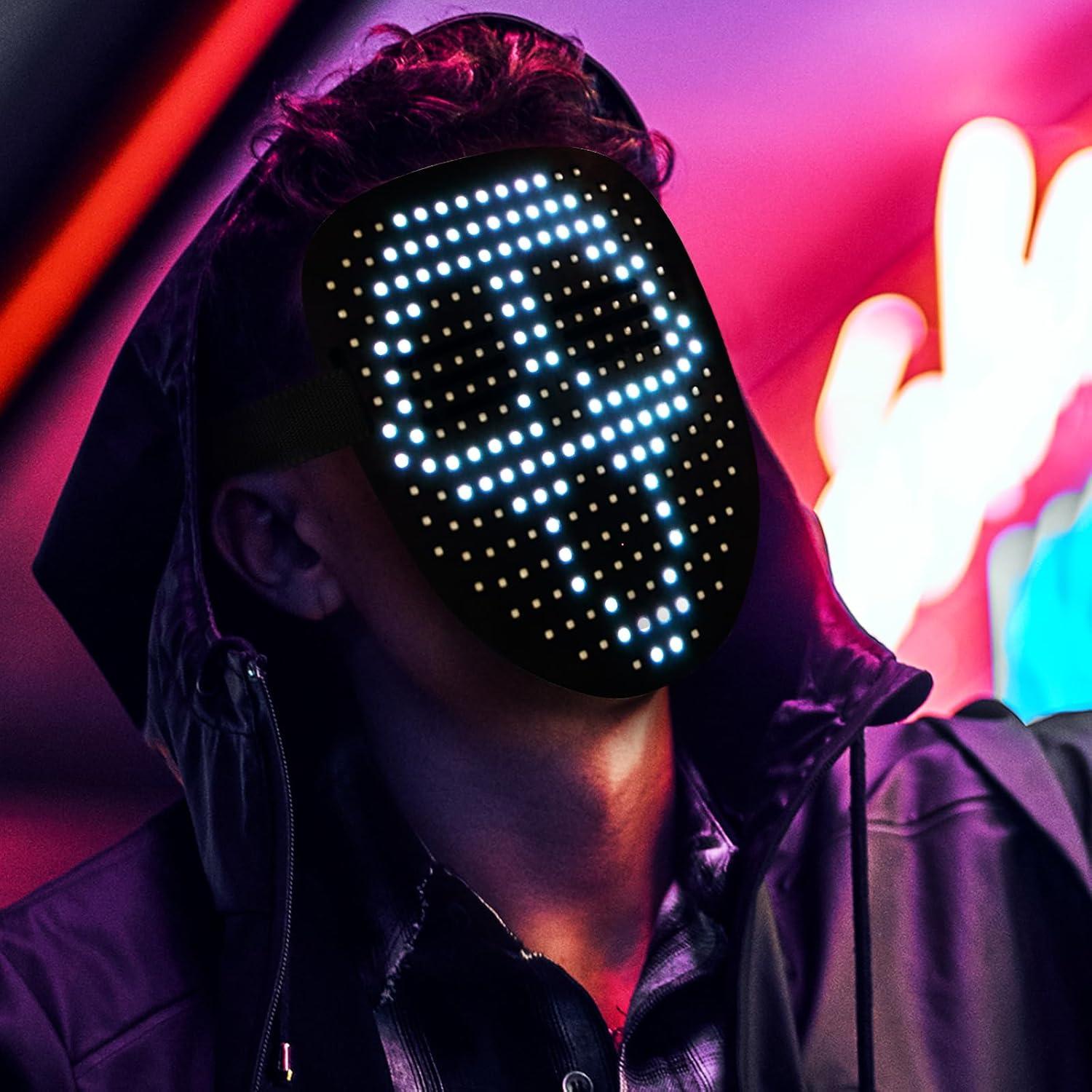 Máscara LED Halloween SPONDSOPH 50 Patrones Iluminada Niños