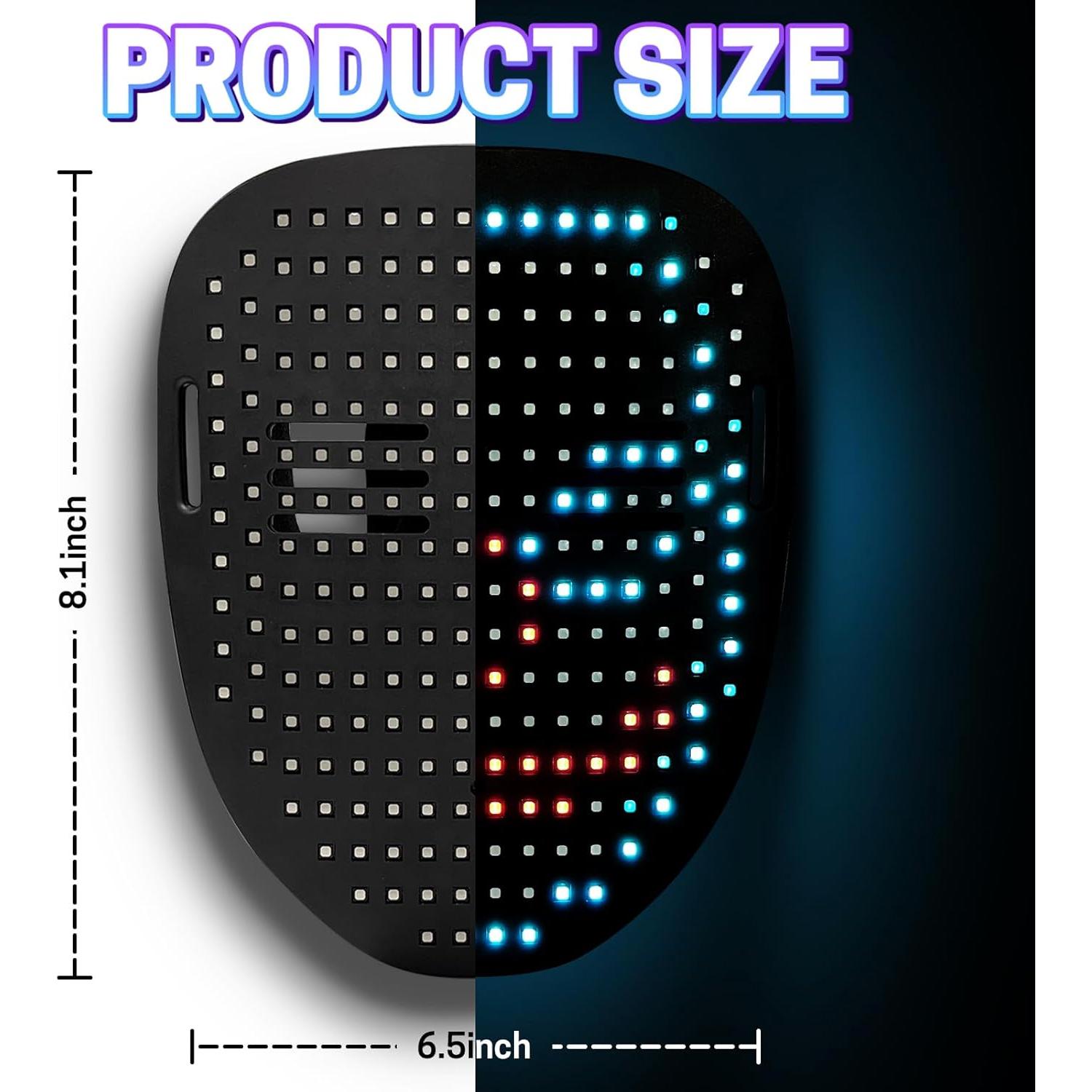 Máscara LED Halloween SPONDSOPH 50 Patrones Iluminada Niños