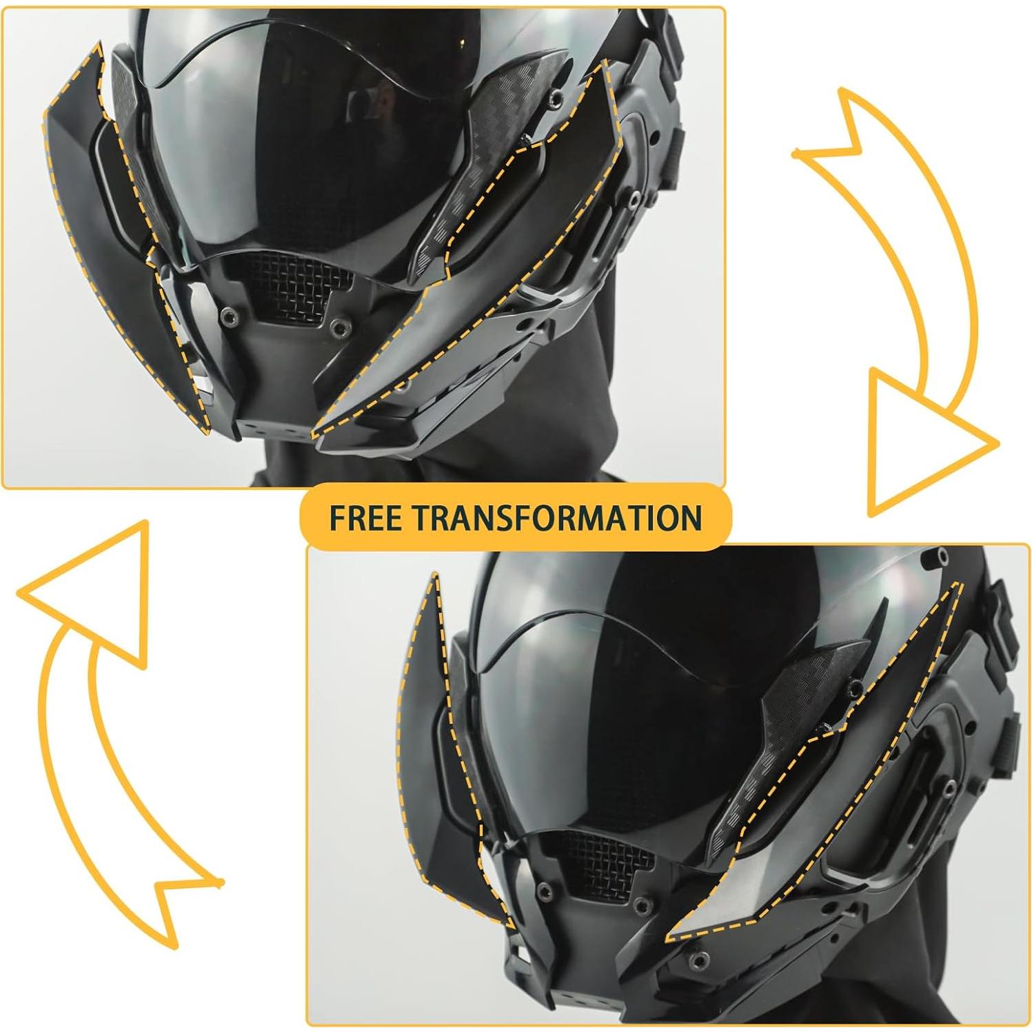 Casco de Máscara Punk Gótica Ajustable para Adultos - FDS847FRS5