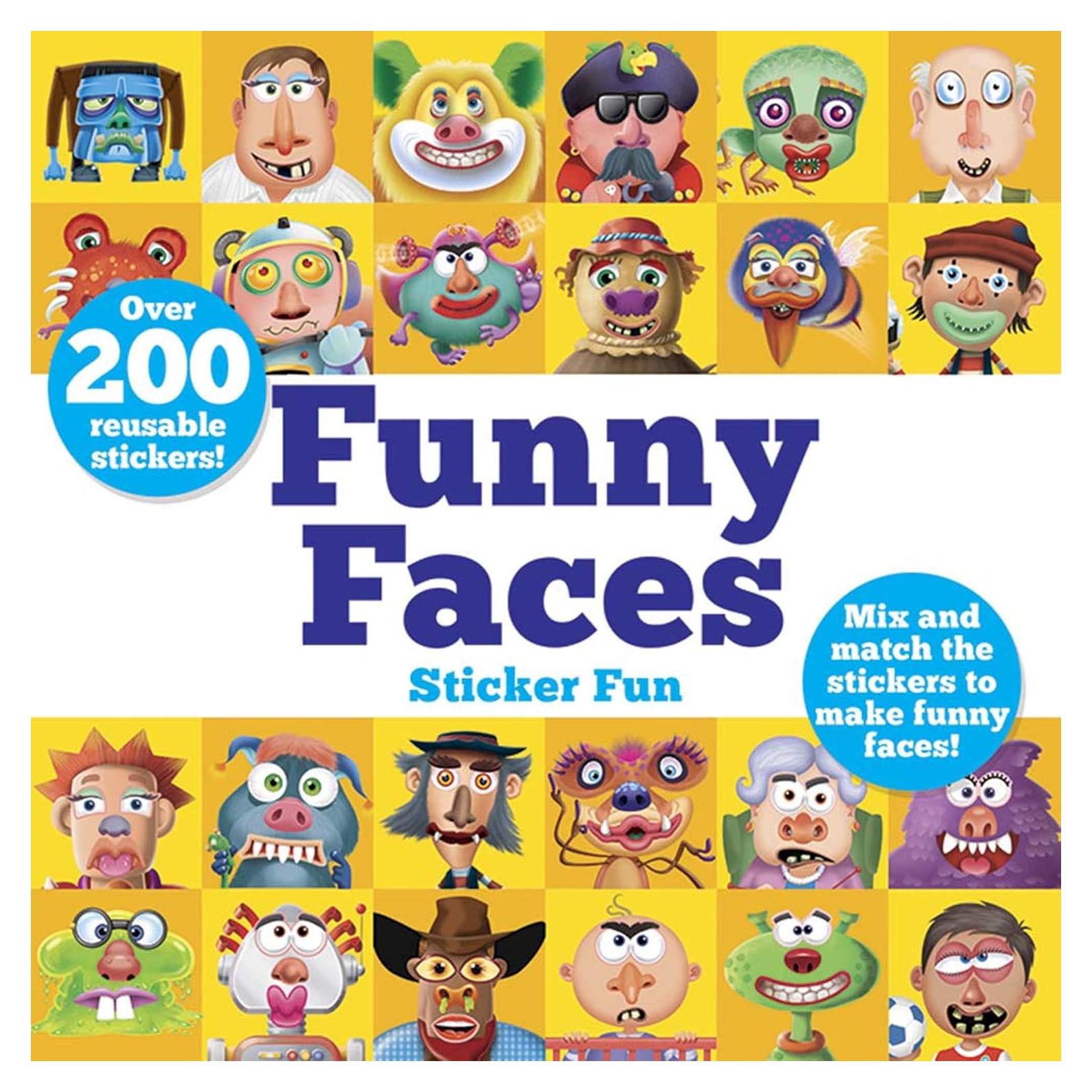 Funny Faces Sticker Fun: Mix and match the stickers to make funny faces (Dover Sticker Books)