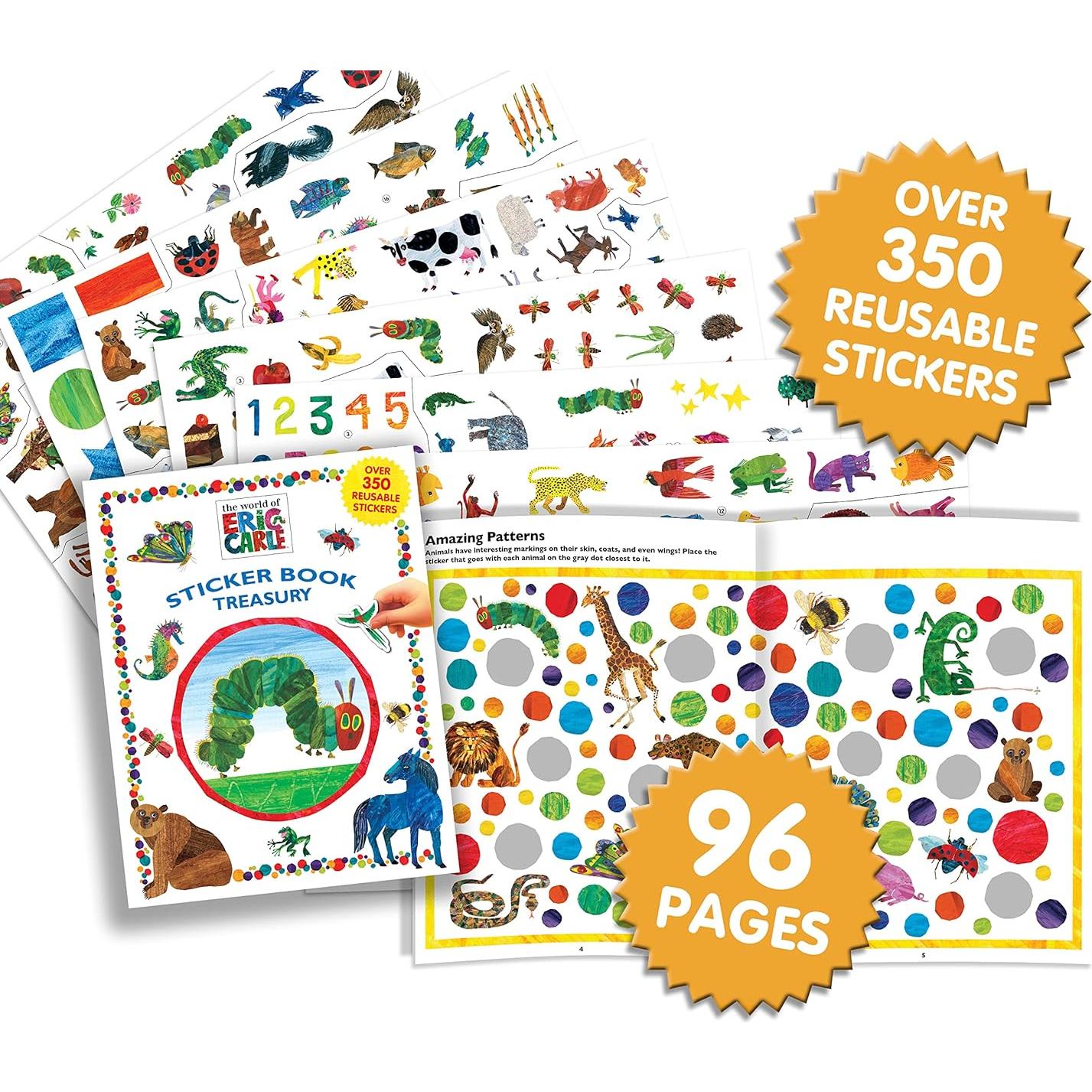 The World of Eric Carle Sticker Book Treasury - Activity Books for kids, 350 reusable stickers, 96 pages of fun
