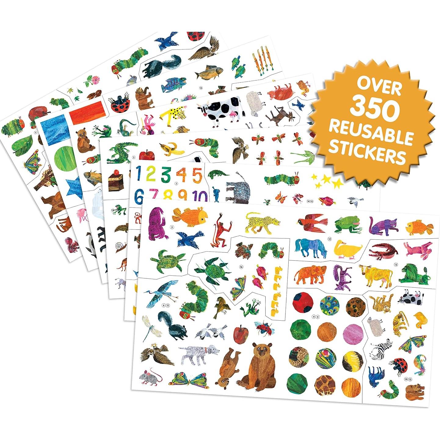 The World of Eric Carle Sticker Book Treasury - Activity Books for kids, 350 reusable stickers, 96 pages of fun