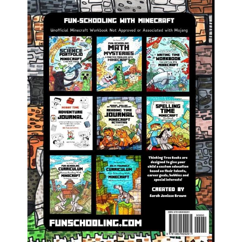 Fun-Schooling Math: For Minecrafters - Math Skills to Master by Age 12 - Addition, Subtraction, Multiplication, Fractions, Story Problems, Number ... Homeschooling Workbooks by Thinking Tree)