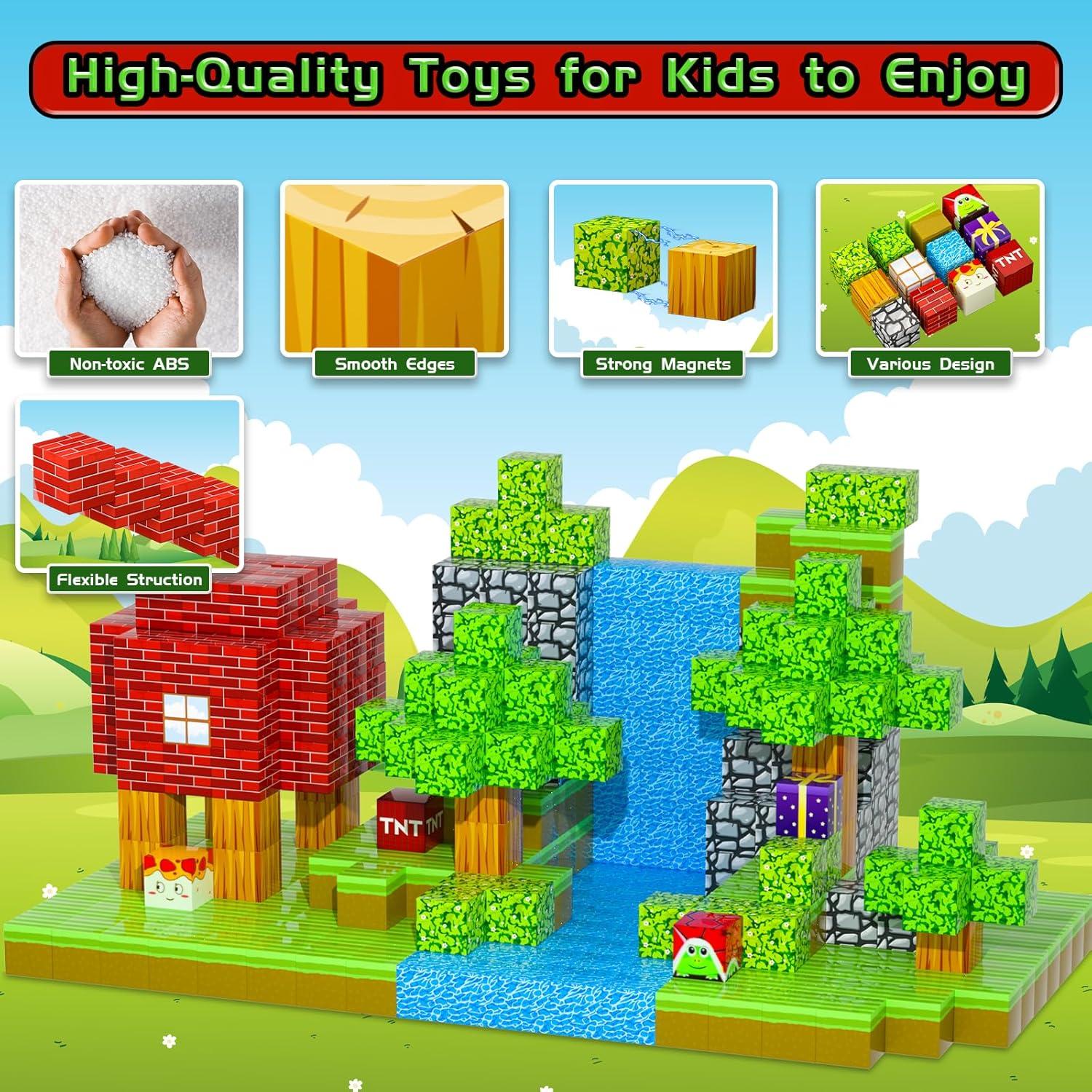 Bloques Magnéticos Kinhzrude 120PCS Juguete Educativo 3+ Años