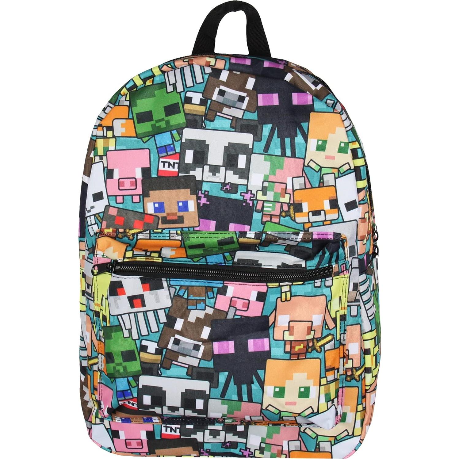 Mochila Minecraft Chibi Bioworld 43x30cm para Laptop