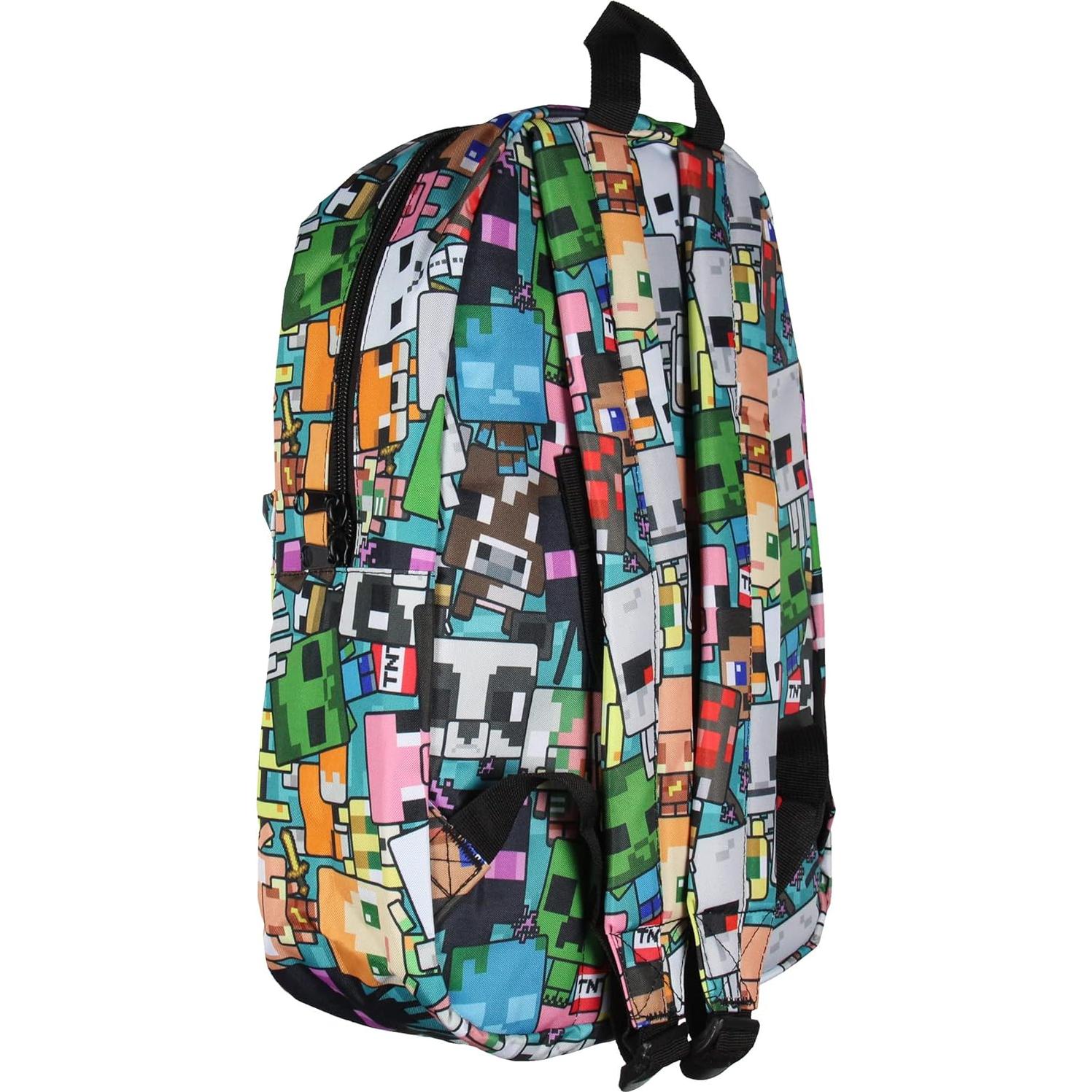 Mochila Minecraft Chibi Bioworld 43x30cm para Laptop