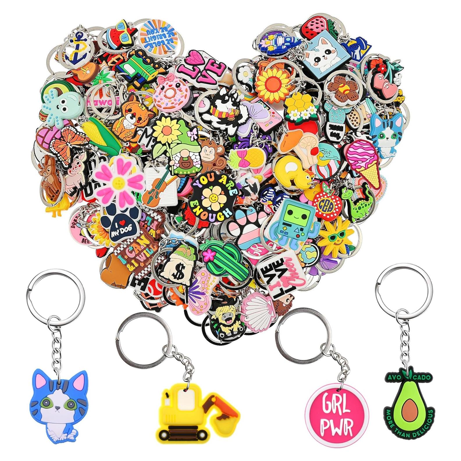 Lote de 20 llaveros variados Papacharms para fiesta y premios