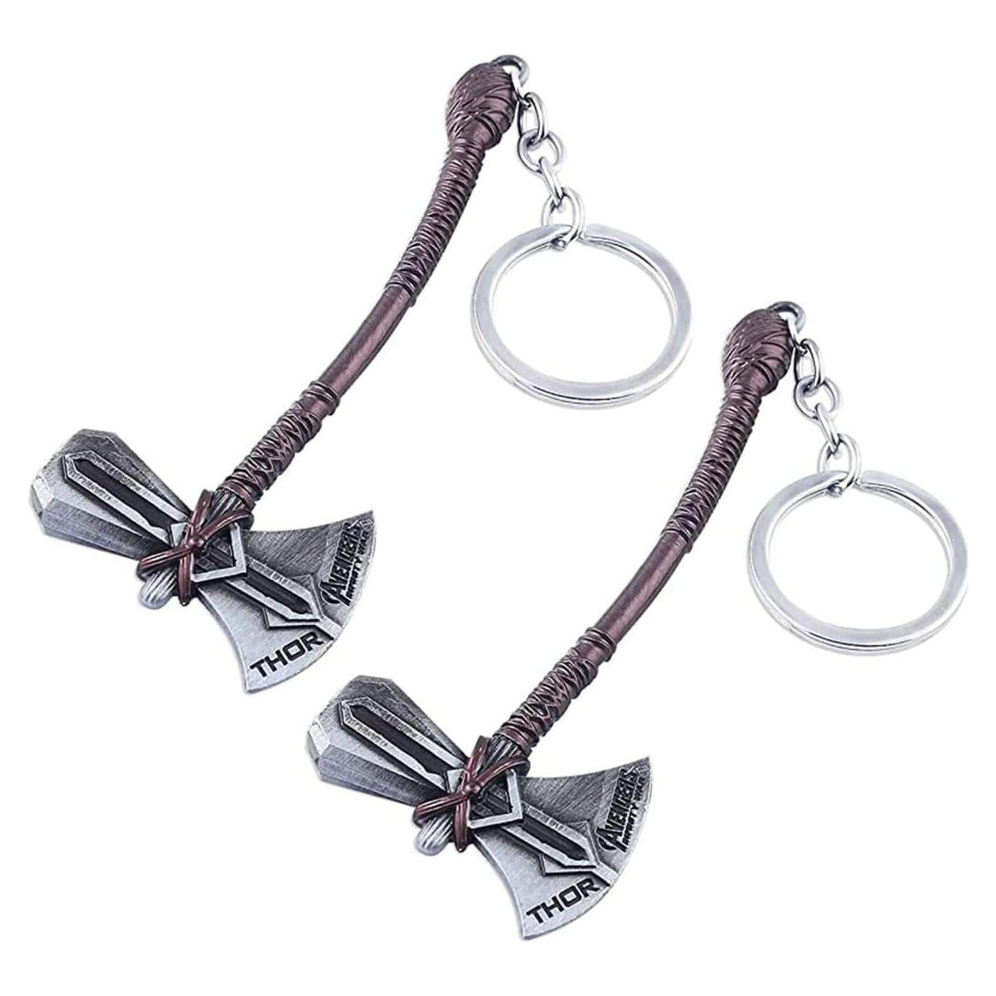 2 Pcs Llavero Hacha MTUERANC Metal Zinc Regalo Hombre