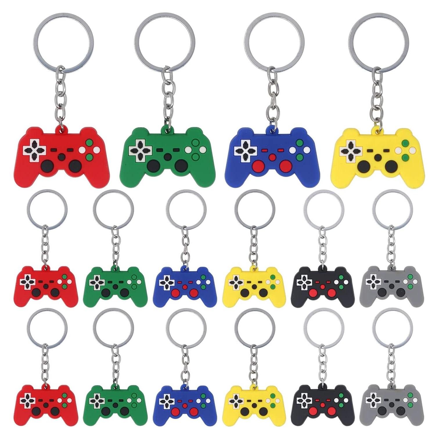 12 Llaveros Controlador de Videojuego Auvoau 6 Colores