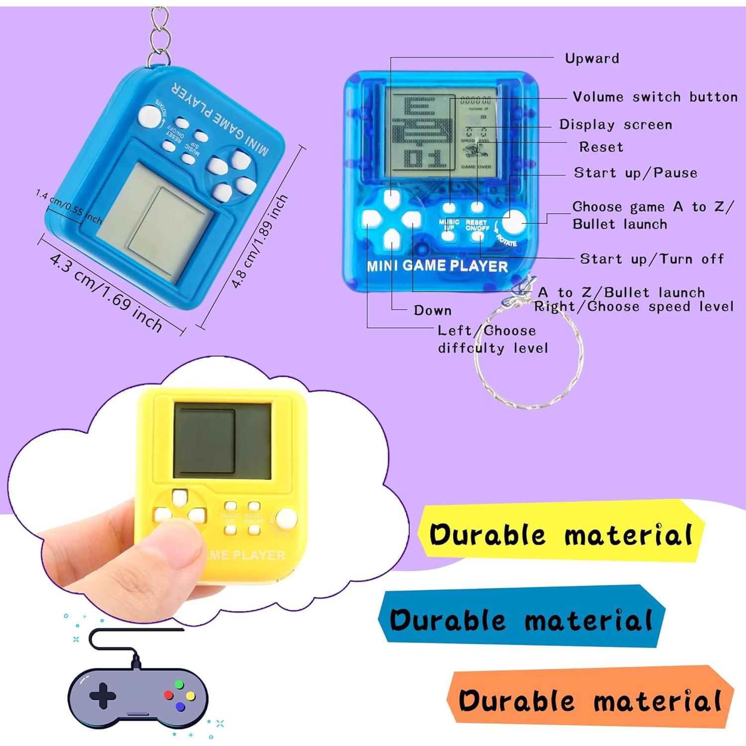 15 Llaveros Mini de Videojuegos Multicolores Conagel