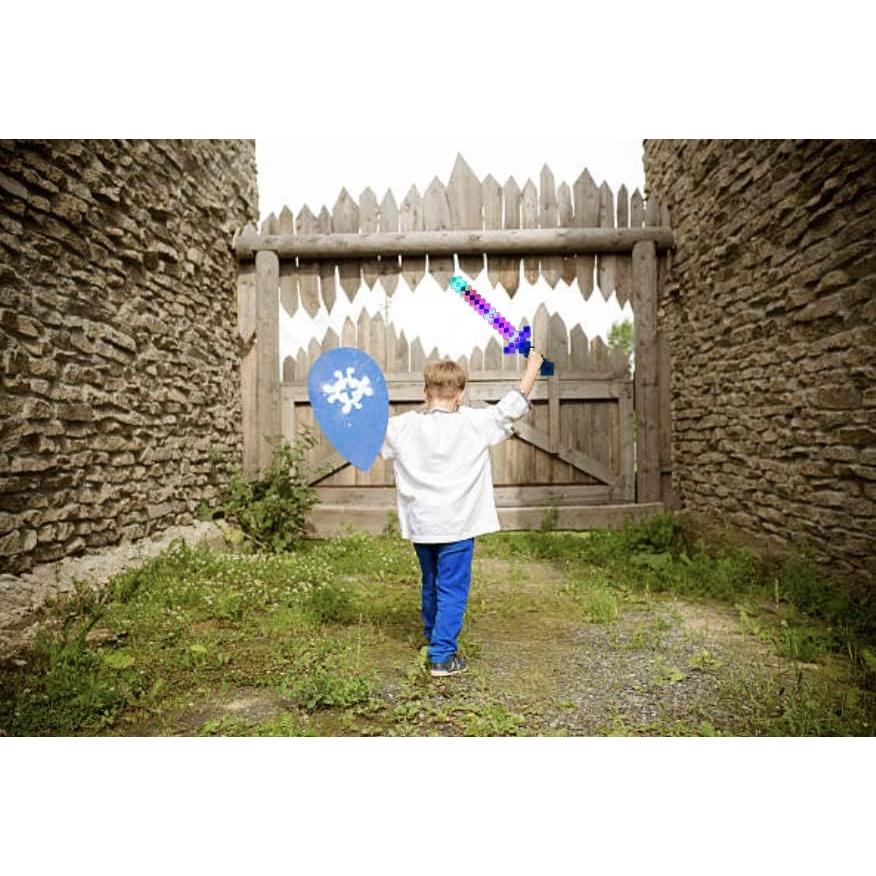 Espada de Juguete Pixel LED con Sonido - Set de 3 Accesorios