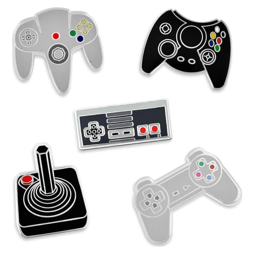 Conjunto de 5 Pines de Esmalte Retro PinMart - Juegos