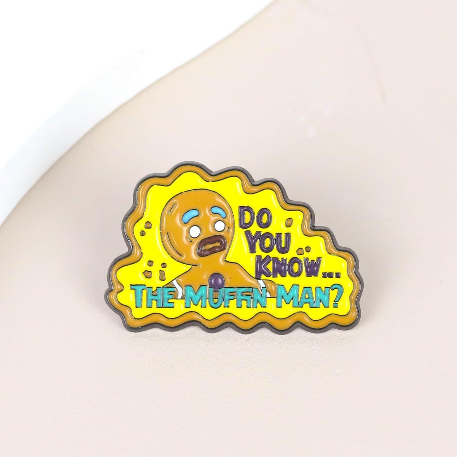 Pin de esmalte Hombre Muffin - Regalo divertido y nostálgico