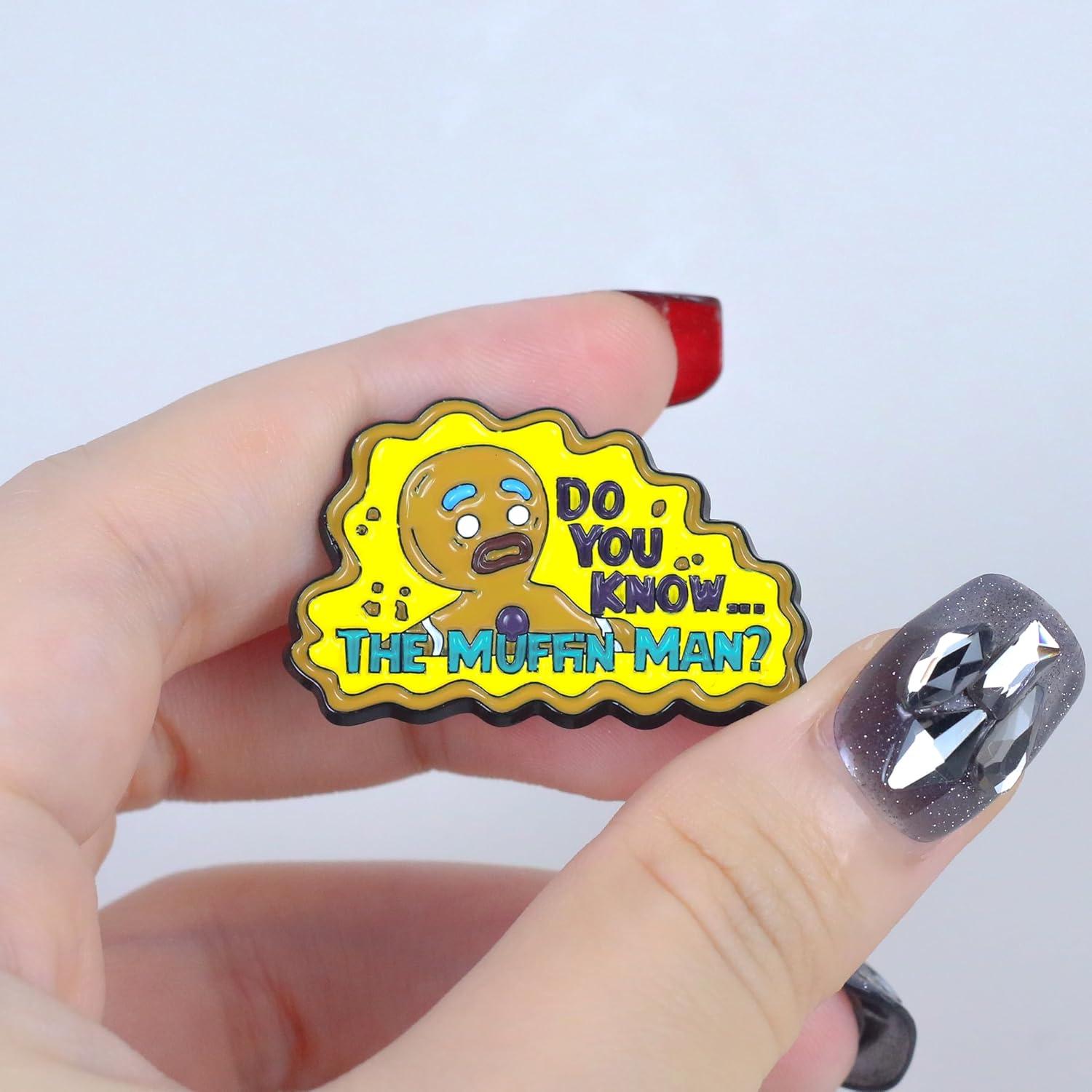 Pin de esmalte Hombre Muffin - Regalo divertido y nostálgico