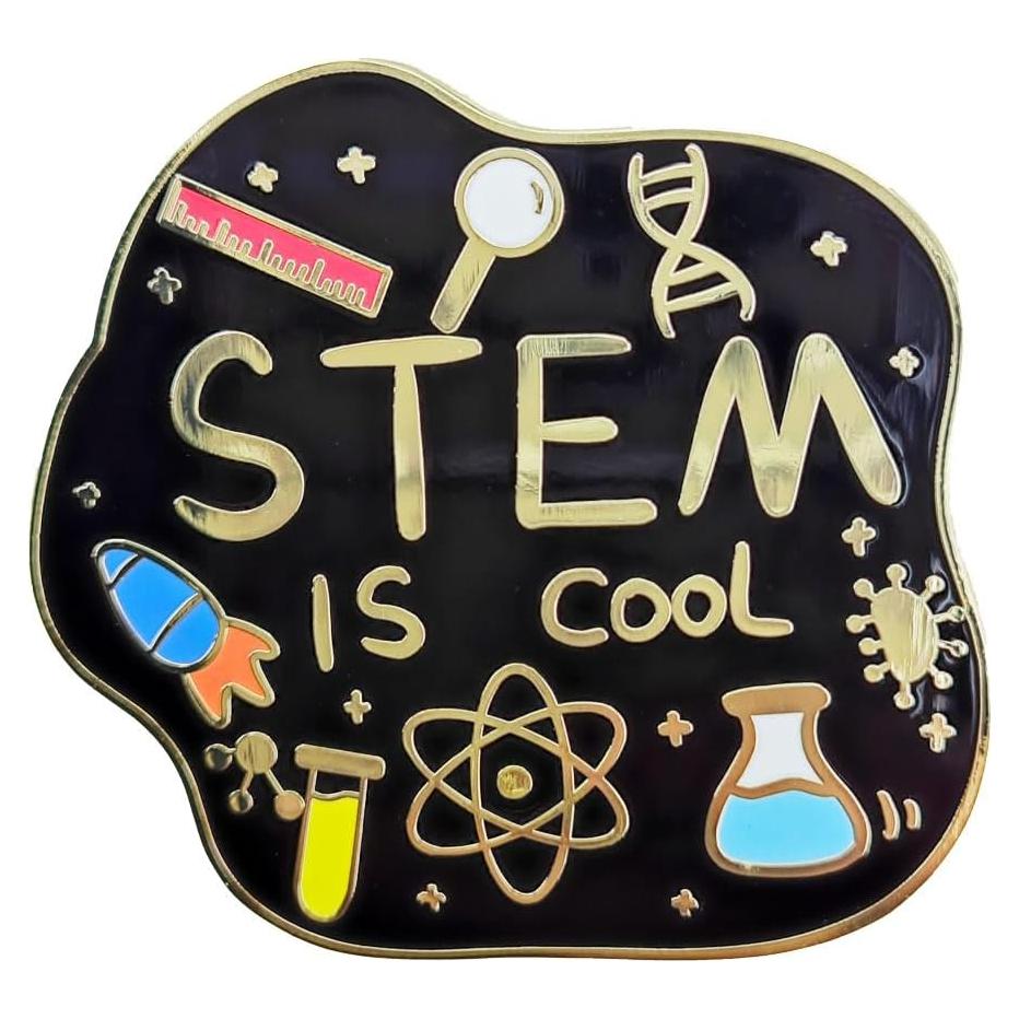 Pin de Solapa STEM de Ciencia - Regalo para Maestros y Estudiantes
