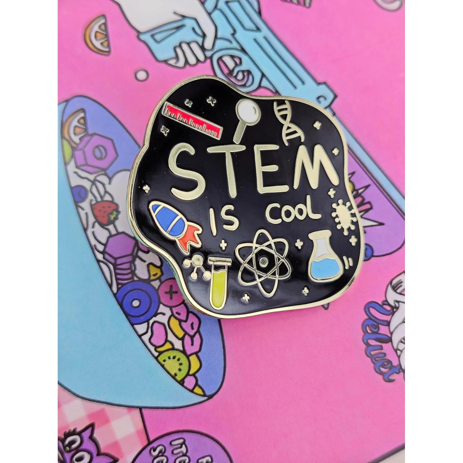 Pin de Solapa STEM de Ciencia - Regalo para Maestros y Estudiantes
