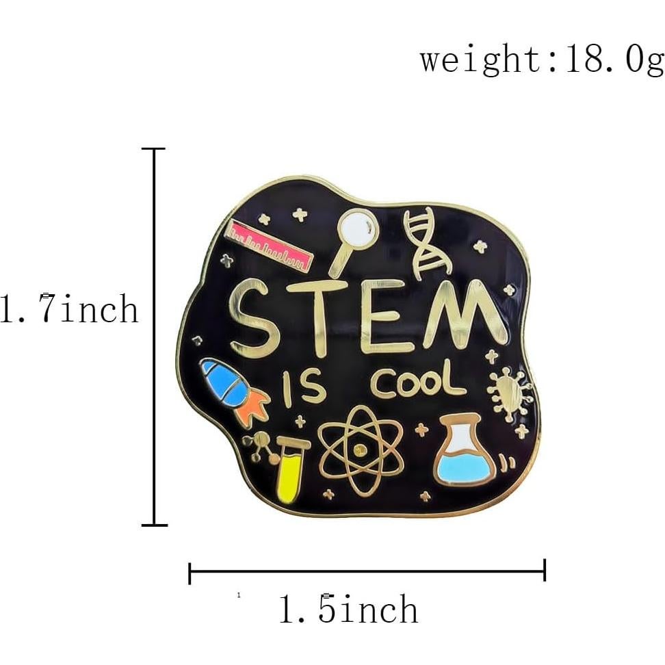 Pin de Solapa STEM de Ciencia - Regalo para Maestros y Estudiantes