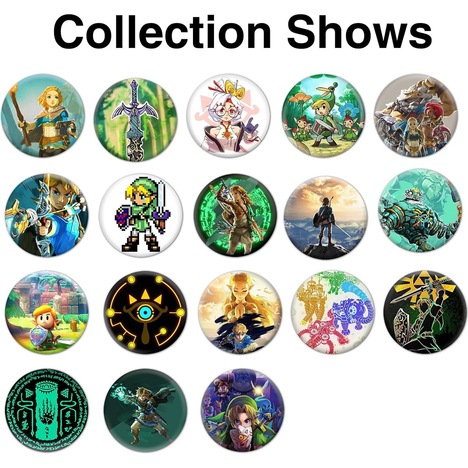 Pines de Botón Pounchi 18 Pcs 3.81 cm Decoración Videojuegos