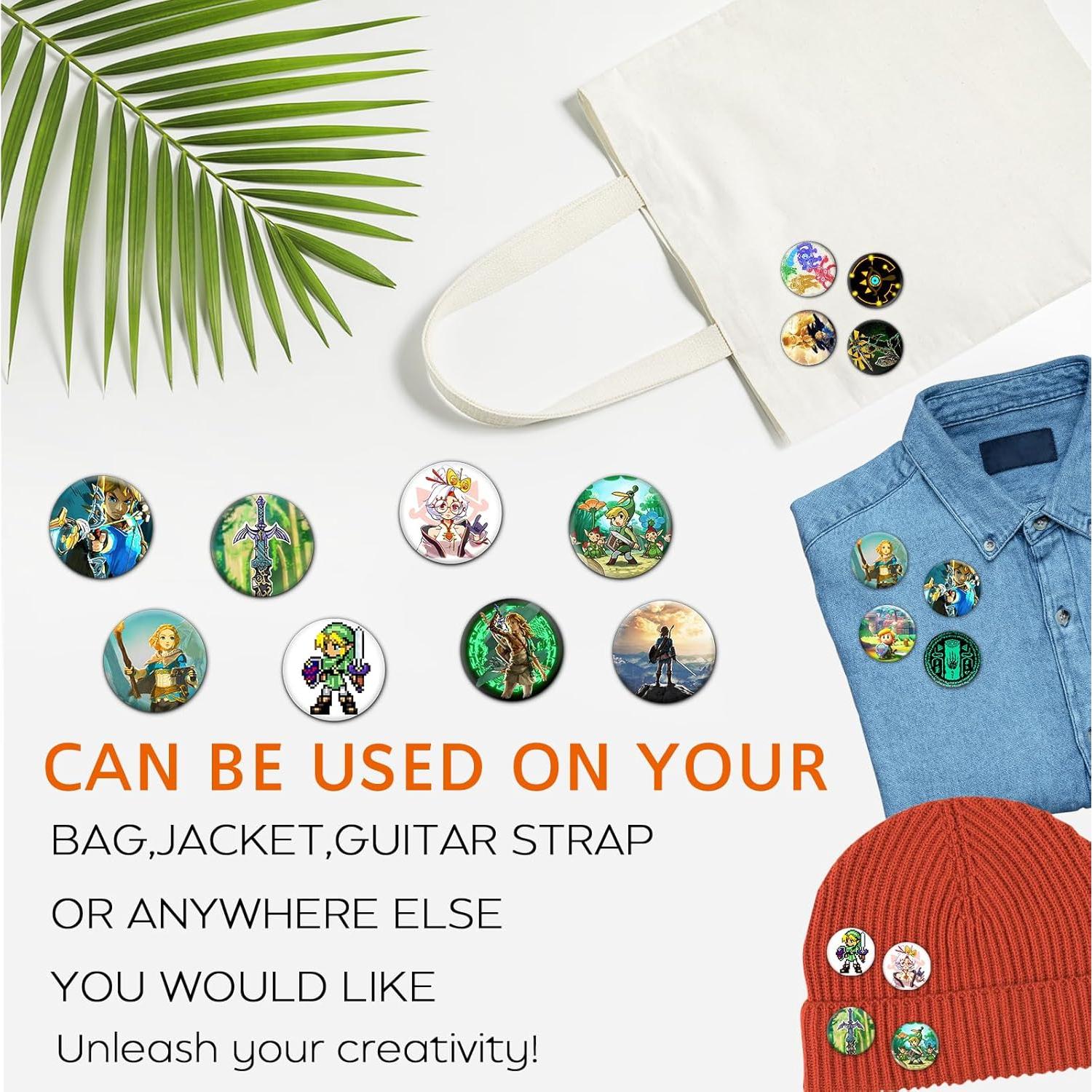 Pines de Botón Pounchi 18 Pcs 3.81 cm Decoración Videojuegos