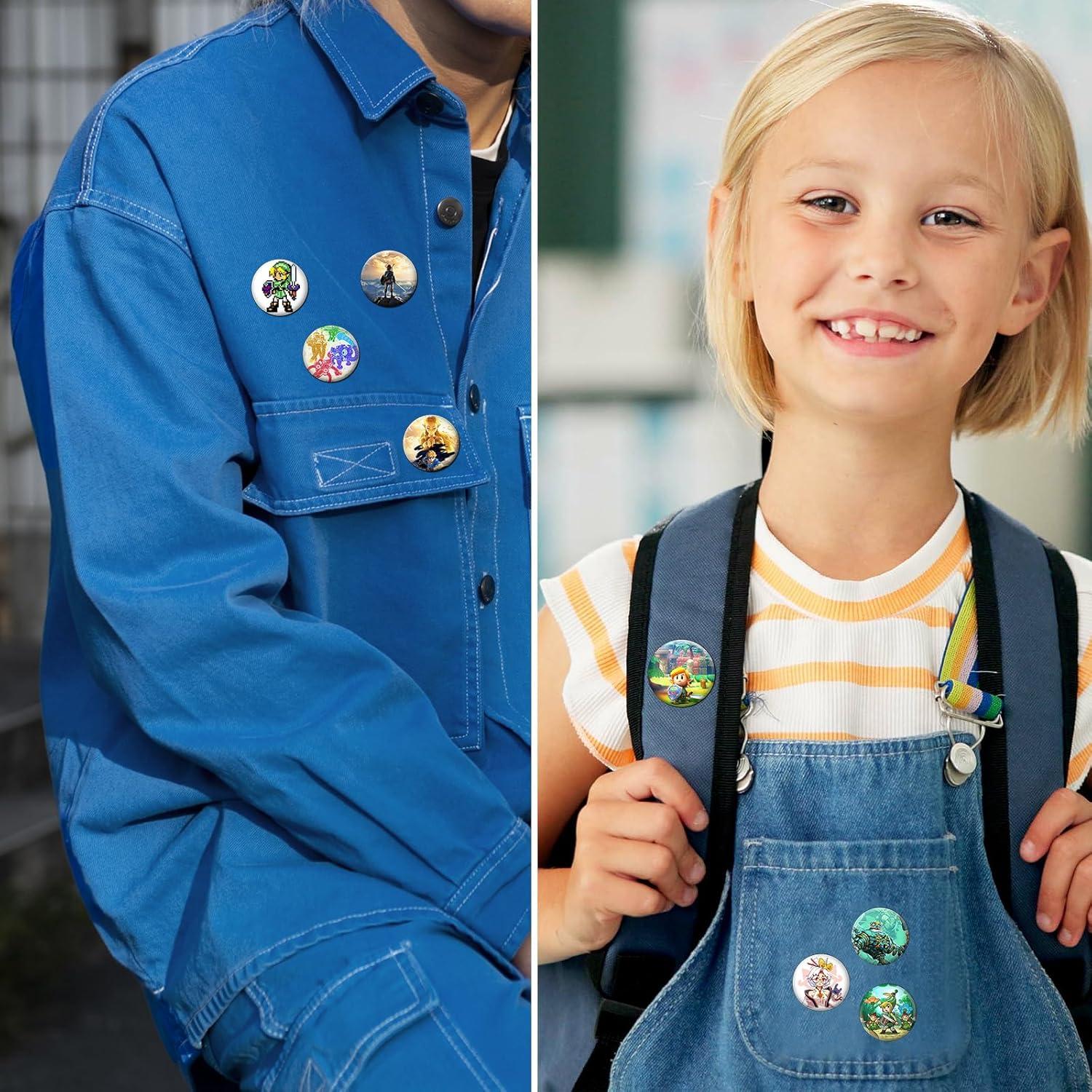 Pines de Botón Pounchi 18 Pcs 3.81 cm Decoración Videojuegos