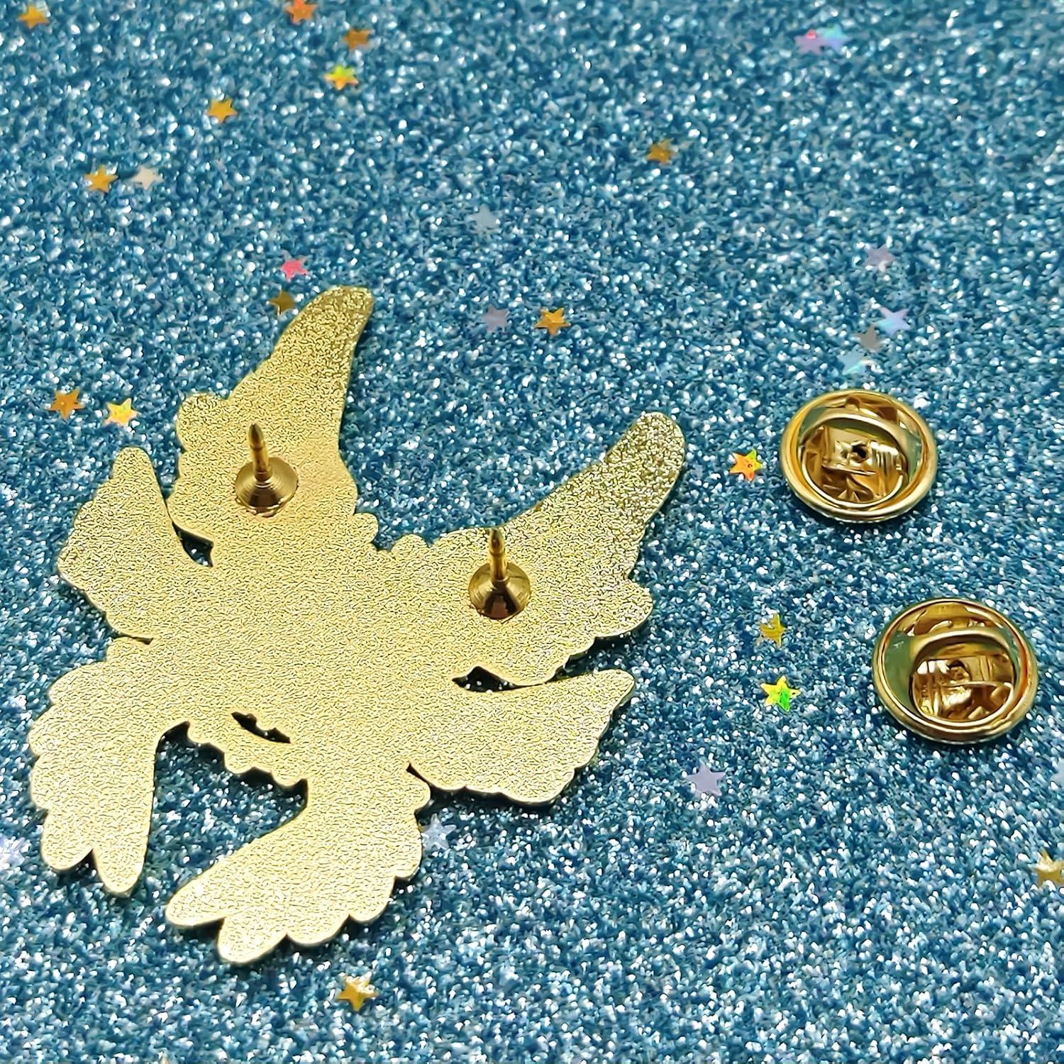 Pin de Insignia de Esmalte Ángel de Seis Alas - 4 cm - SKYFENGCN