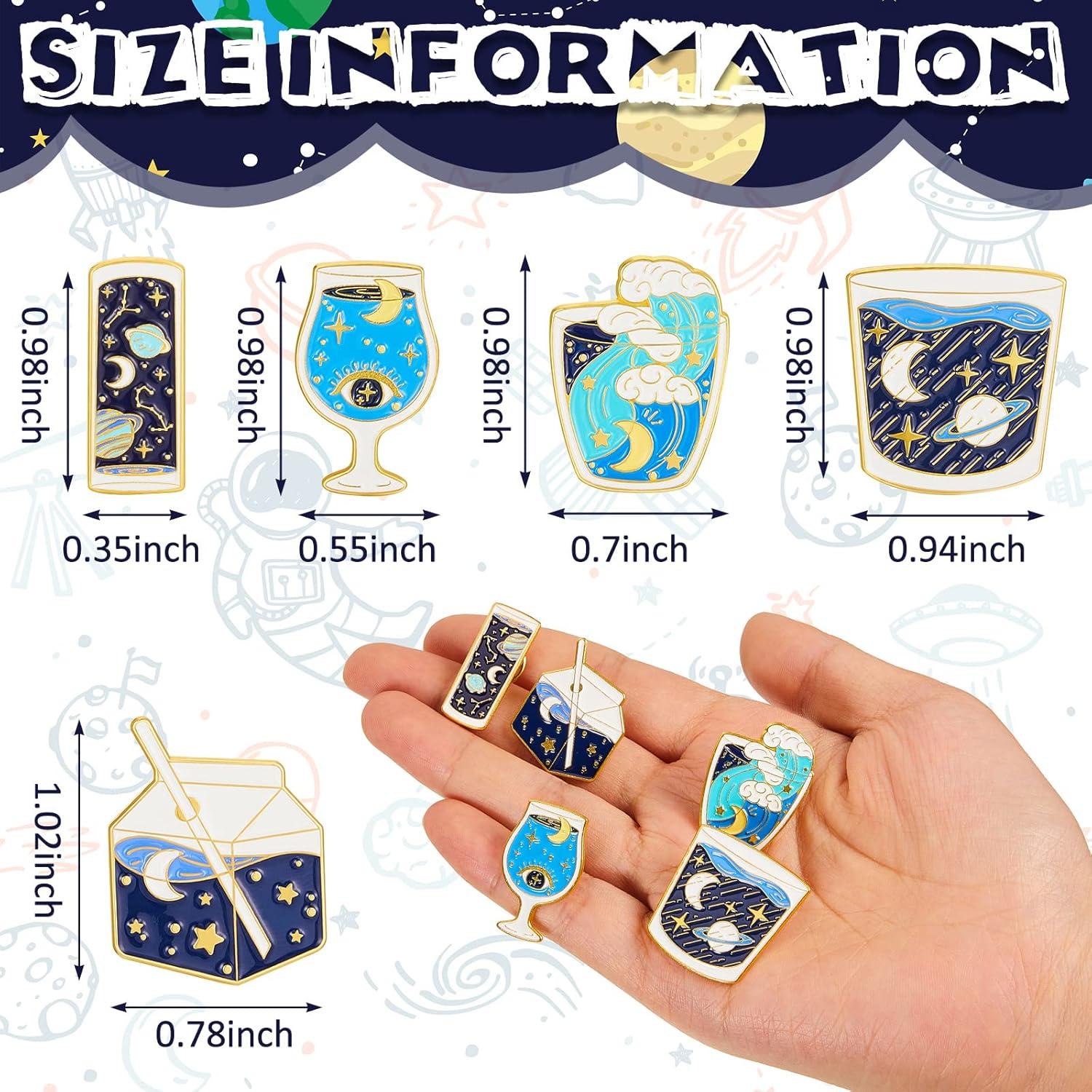 Juego de 5 Pines de Esmalte Sistema Solar Sherr para Ropa