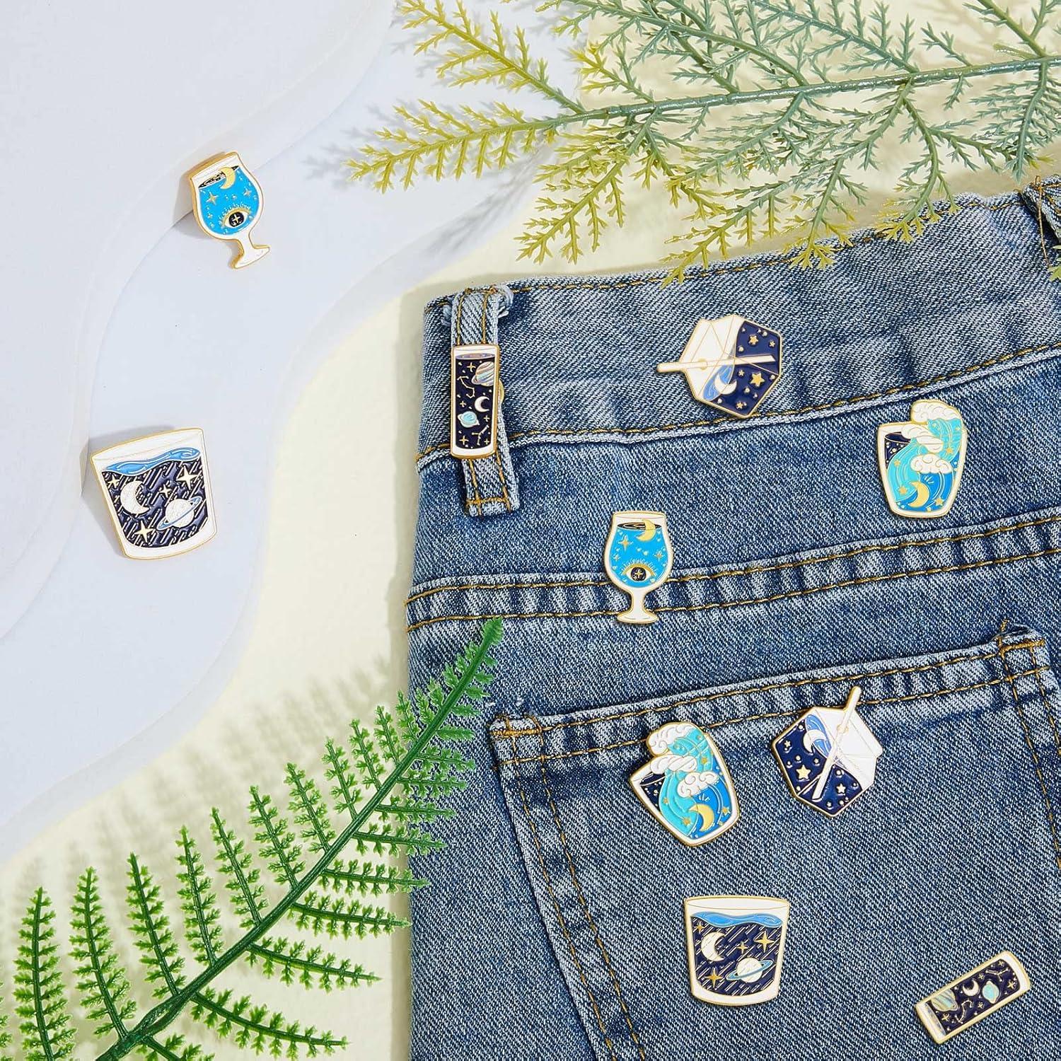 Juego de 5 Pines de Esmalte Sistema Solar Sherr para Ropa