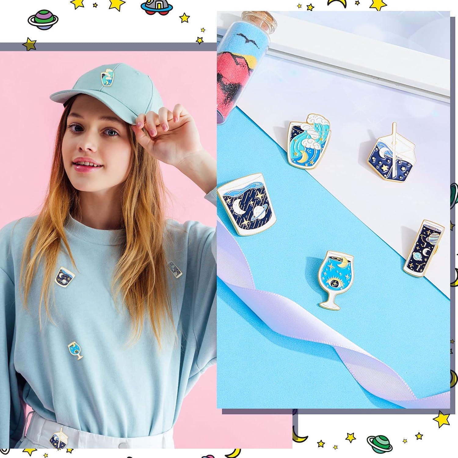 Juego de 5 Pines de Esmalte Sistema Solar Sherr para Ropa