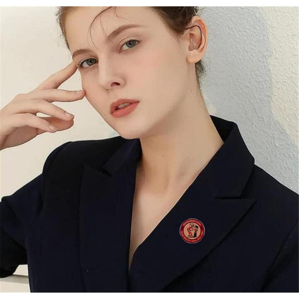 Pin Metálico Advertencia 'La Electricidad Te Matará' Kaiyatxly