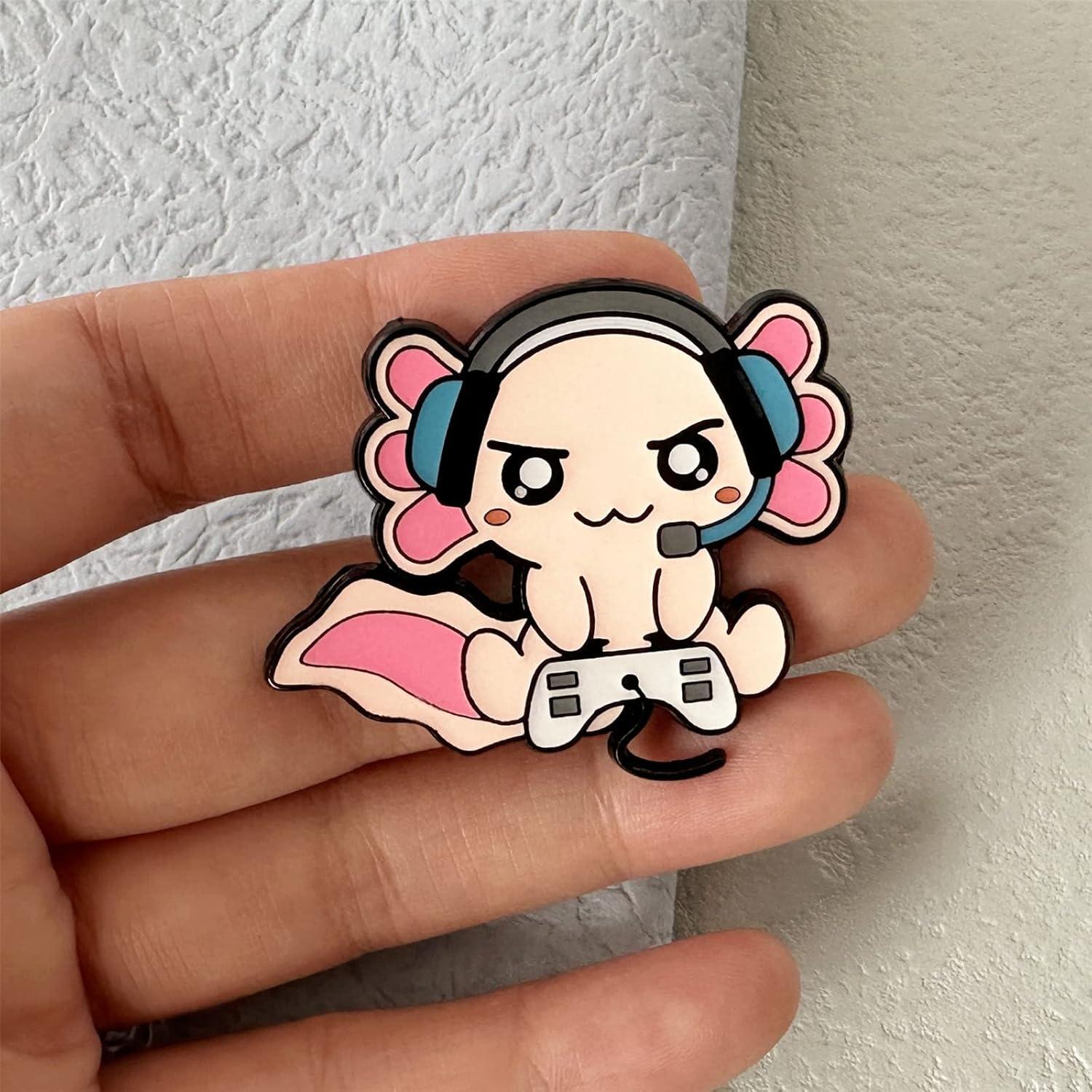 Pin de Axolote de Anime - Aleación de Zinc - Rosa