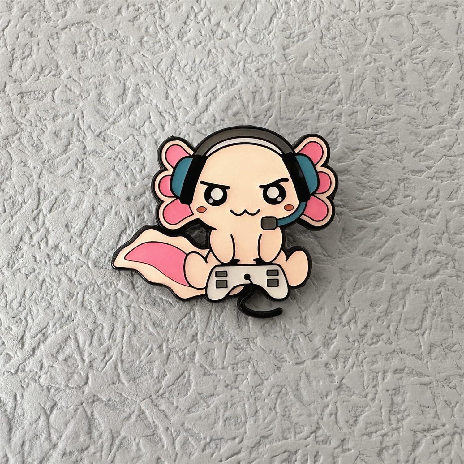 Pin de Axolote de Anime - Aleación de Zinc - Rosa