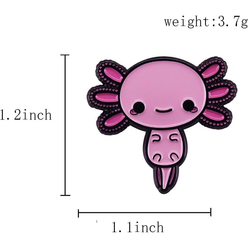 Pin de Esmalte Axolote Unisex 3x2.8cm - Regalo Original