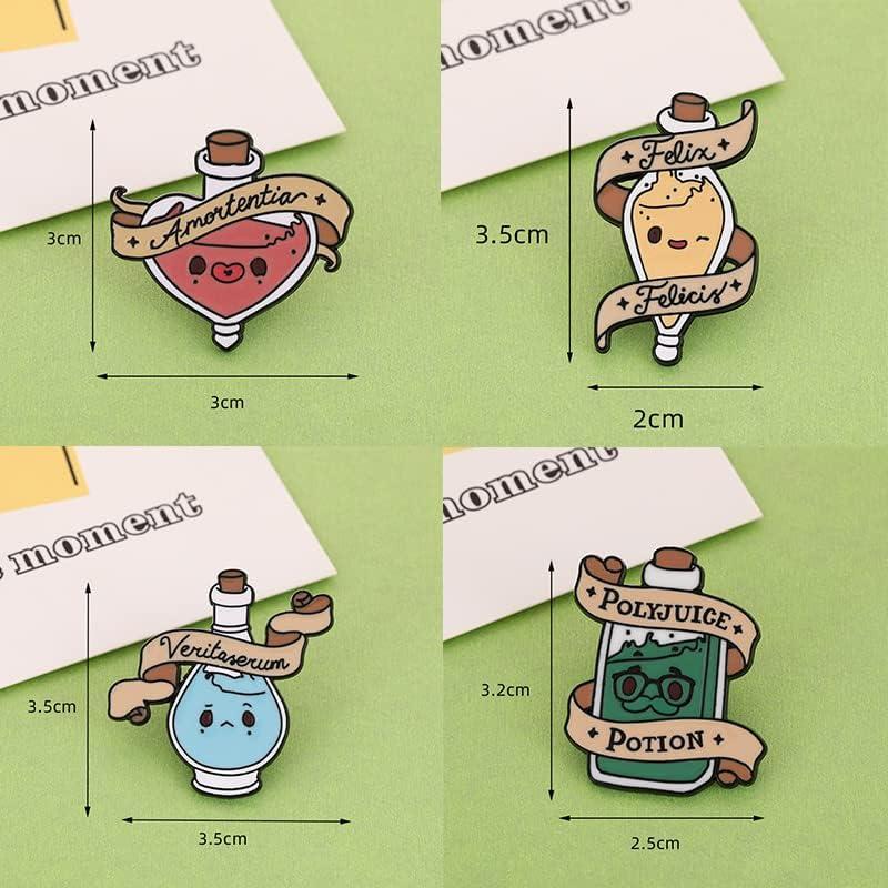 Conjunto de 4 Pines de Esmalte Ximimark Botellas de Poción