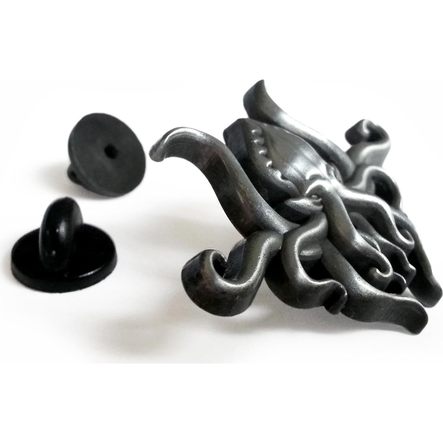 Pin de solapa Cthulhu Pinsanity - Metal zinc plata antigua