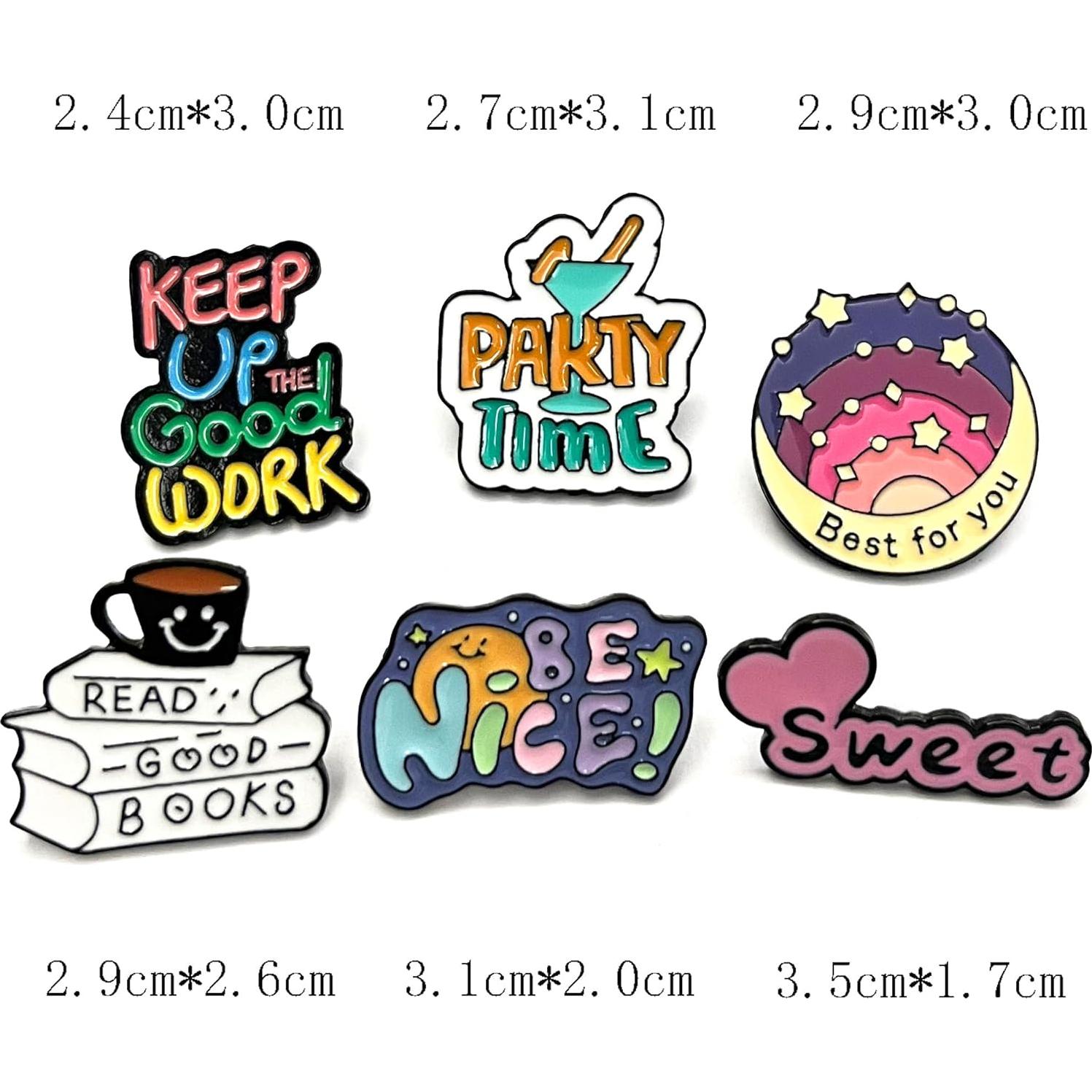 Conjunto de 12 Pines de Esmalte NingLang para Ropa y Mochilas